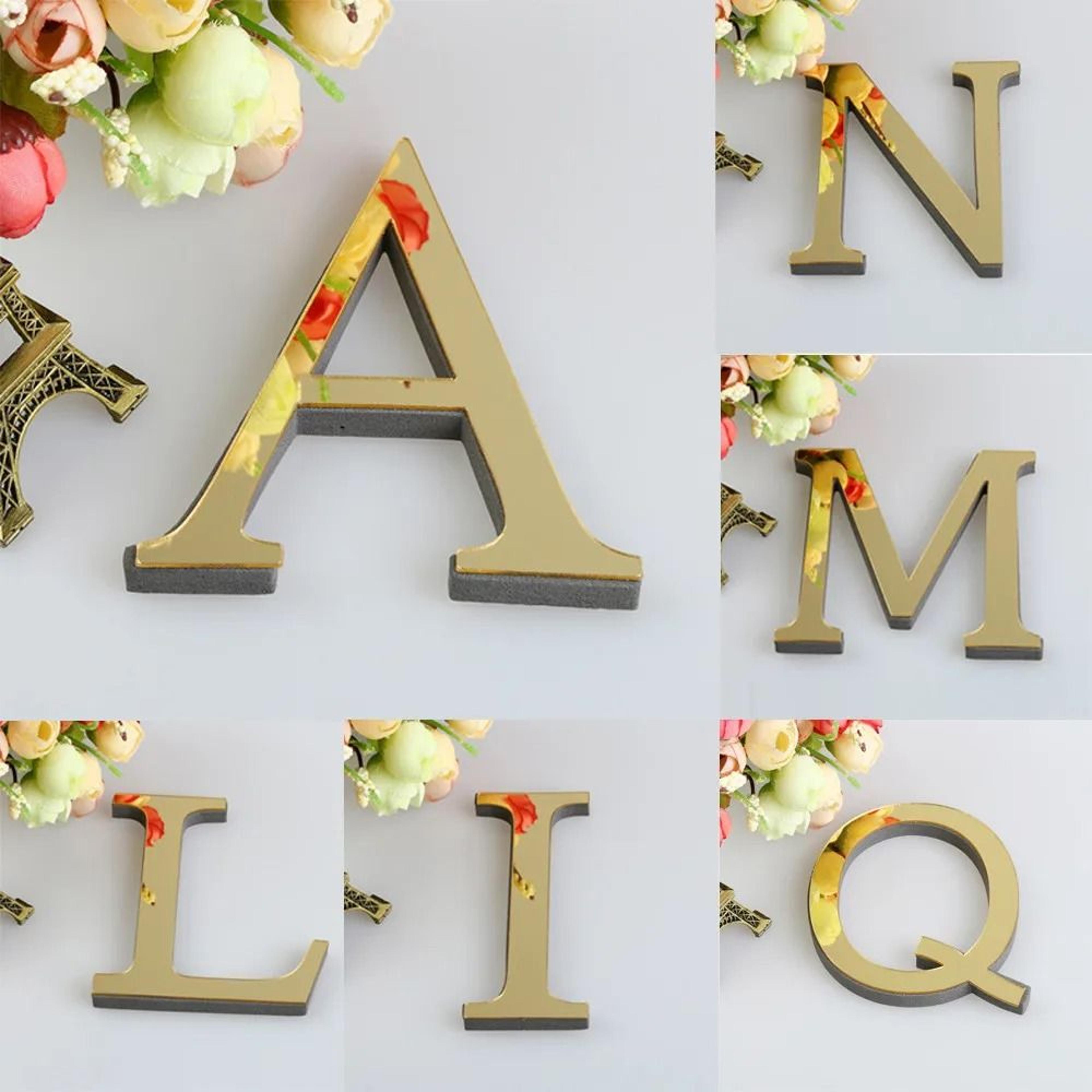 reflective mirror alphabet letters for personalized wedding wall art home decor