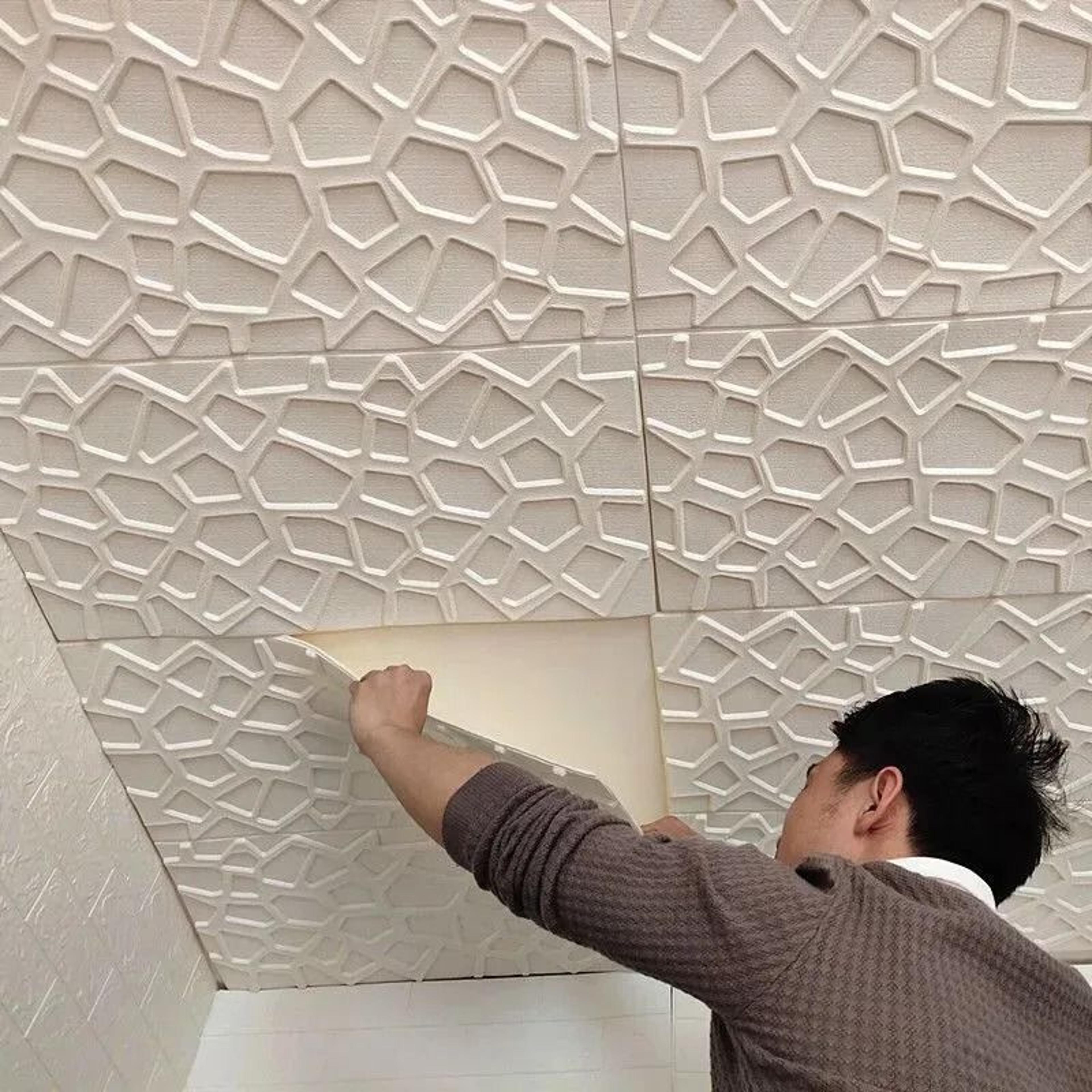 waterproof peel and stick 3d foam wall panels for easy makeovers