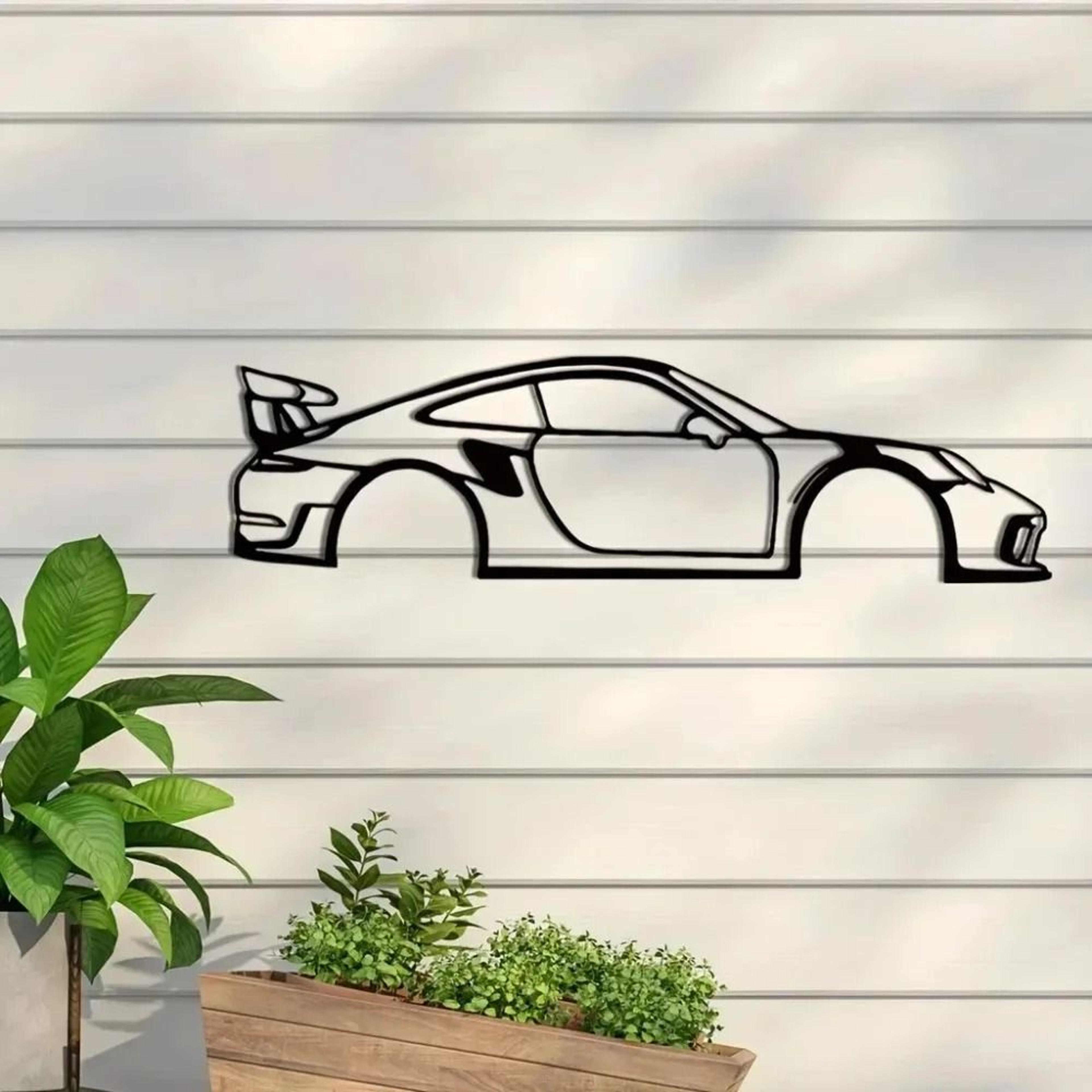 durable metal racing car wall art for stylish kids room decor