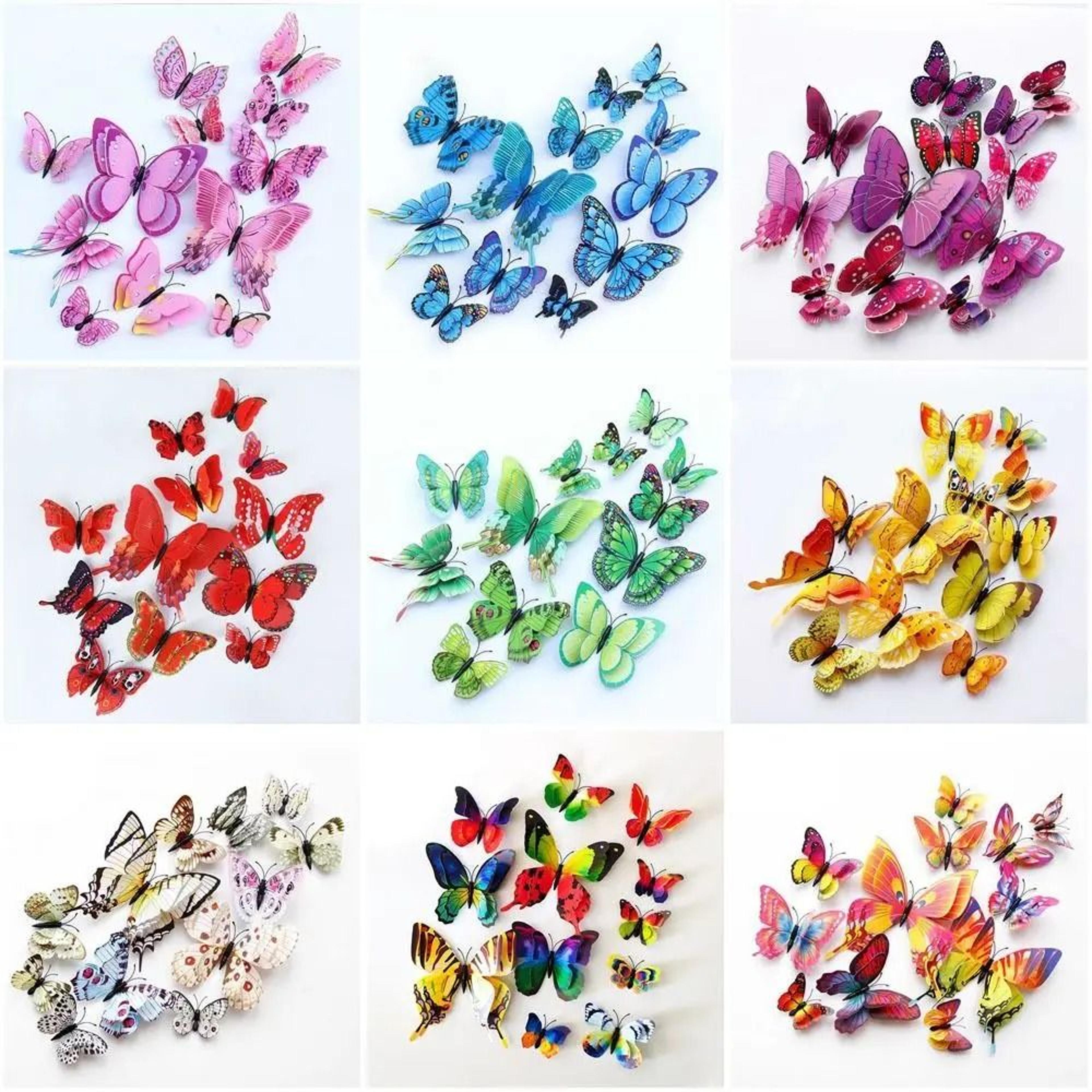 colorful 3d butterfly wall stickers for elegant wedding home office decor