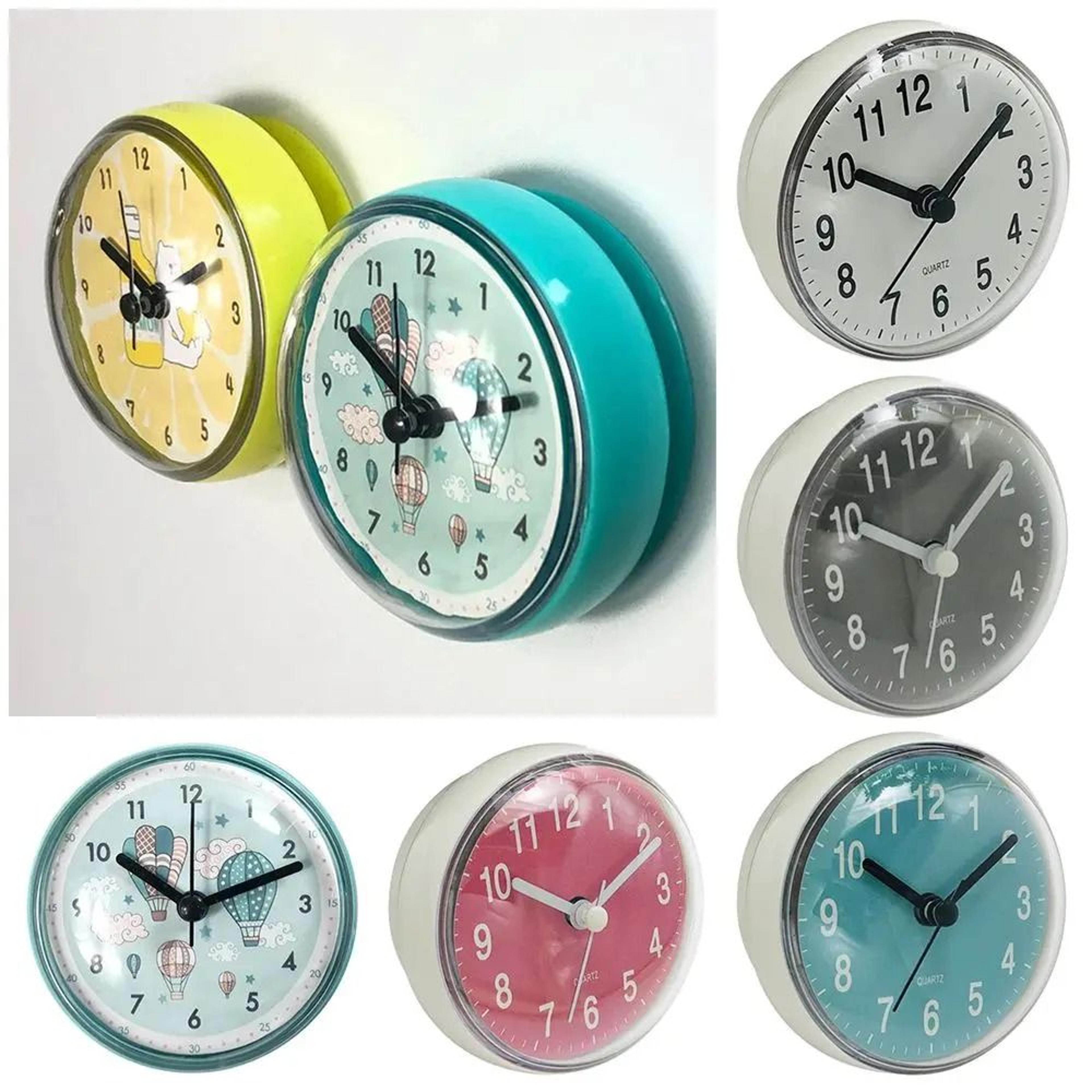 mini waterproof suction bathroom clock for easy time checking anywhere indoors