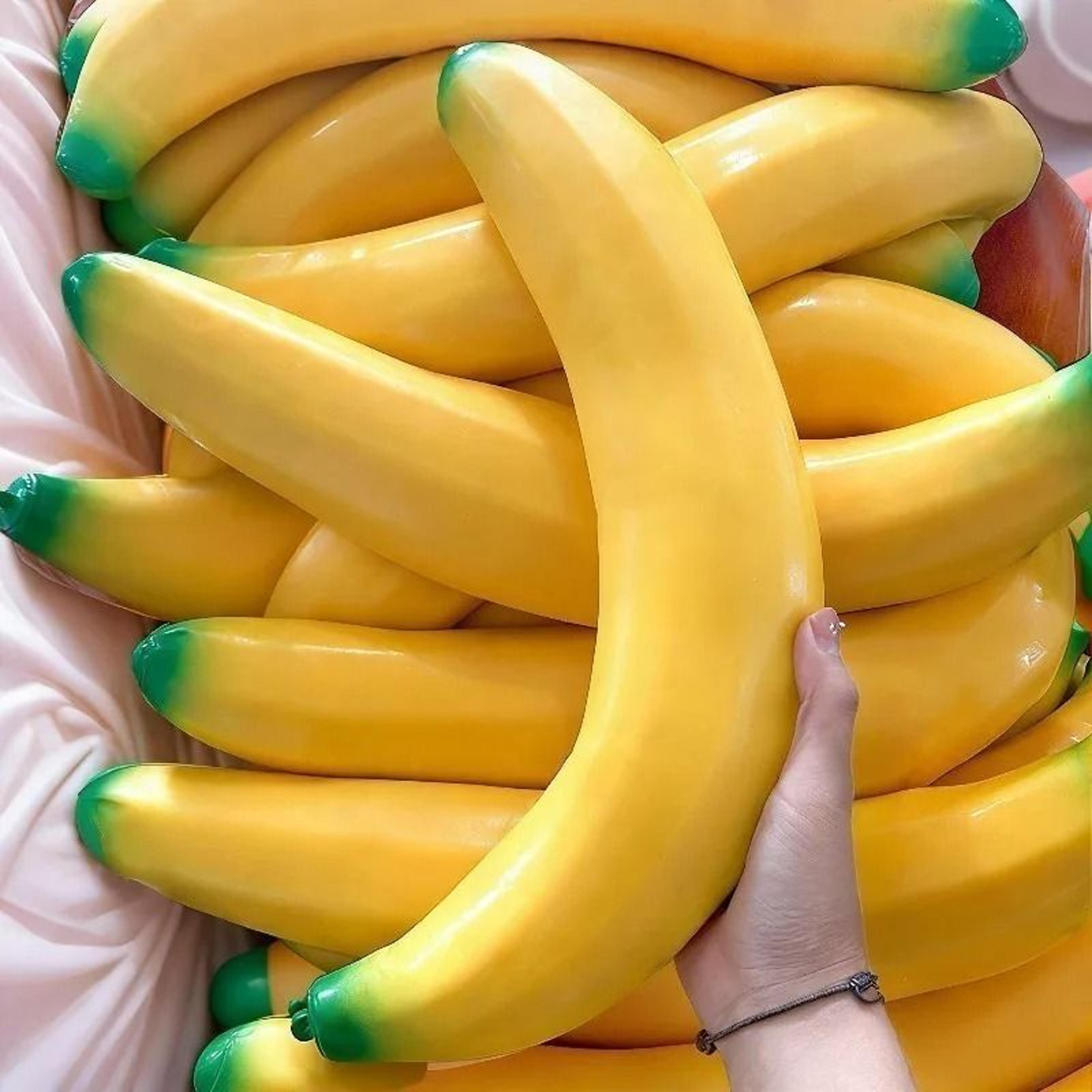 giant banana squishy stress relief toy with slow rebound comfort grip