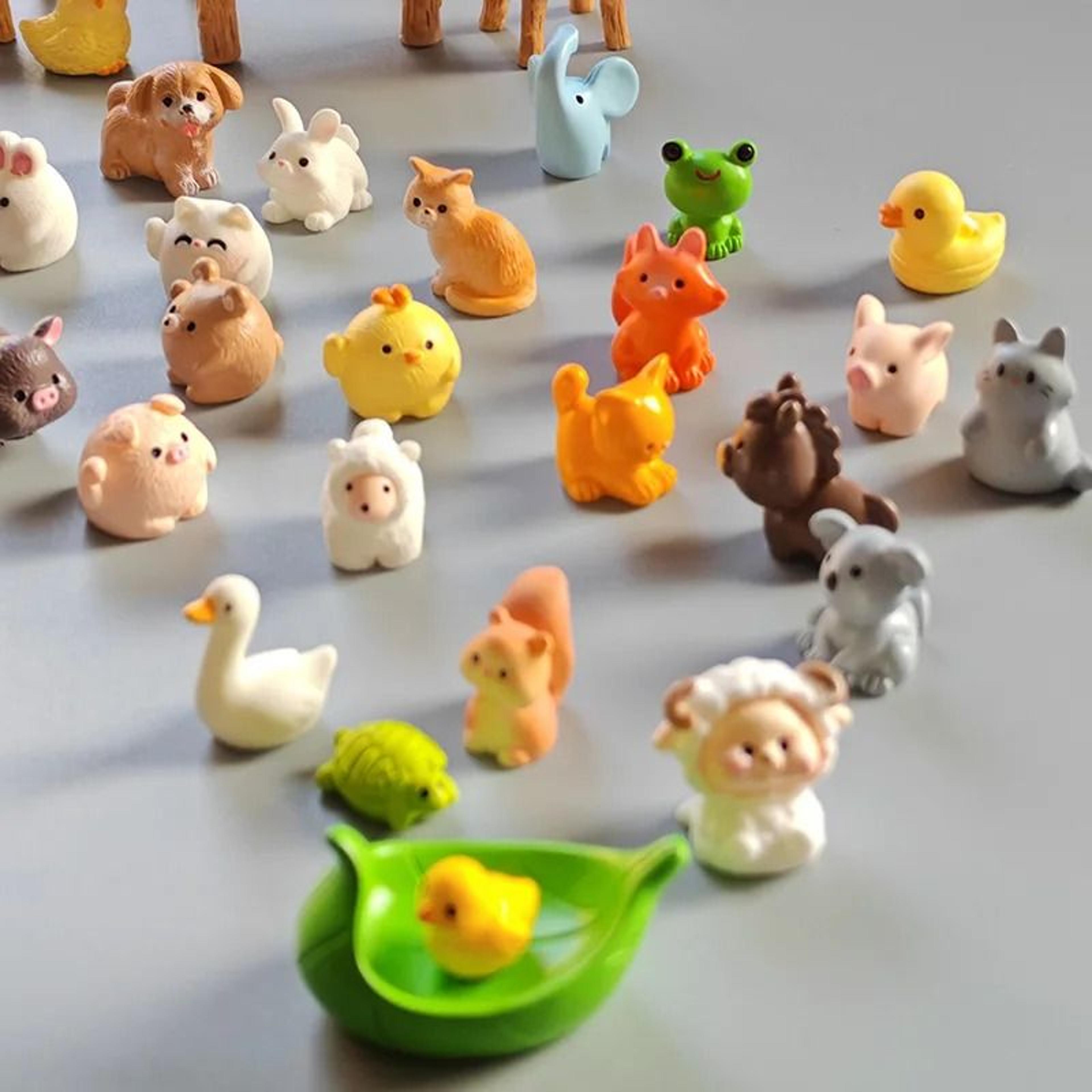 mini animal figurine set brings charming detail to fairy gardens