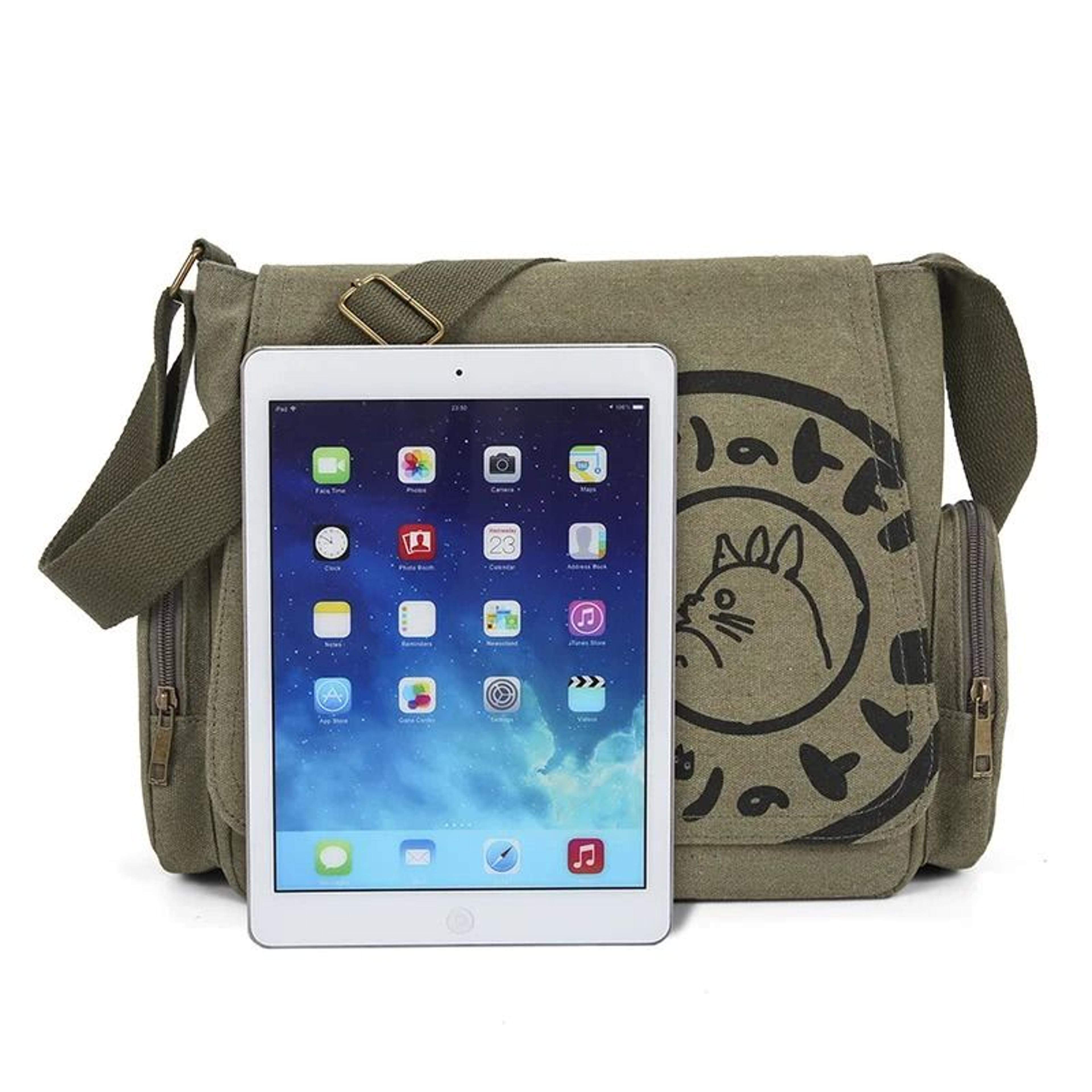 totoro canvas messenger shoulder bag brings anime charm to everyday adventures
