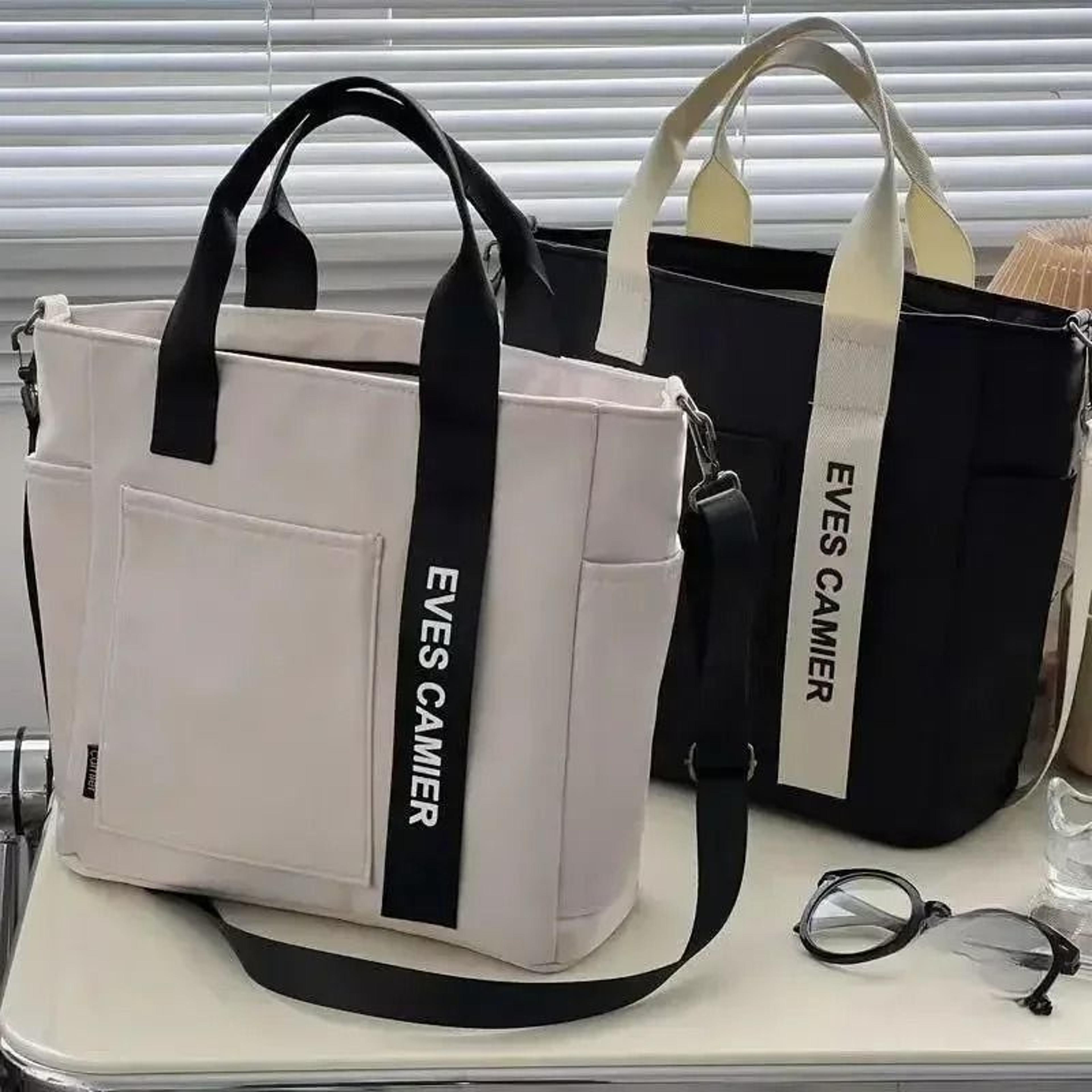 waterproof nylon tote shoulder bag keeps school essentials organized daily easily