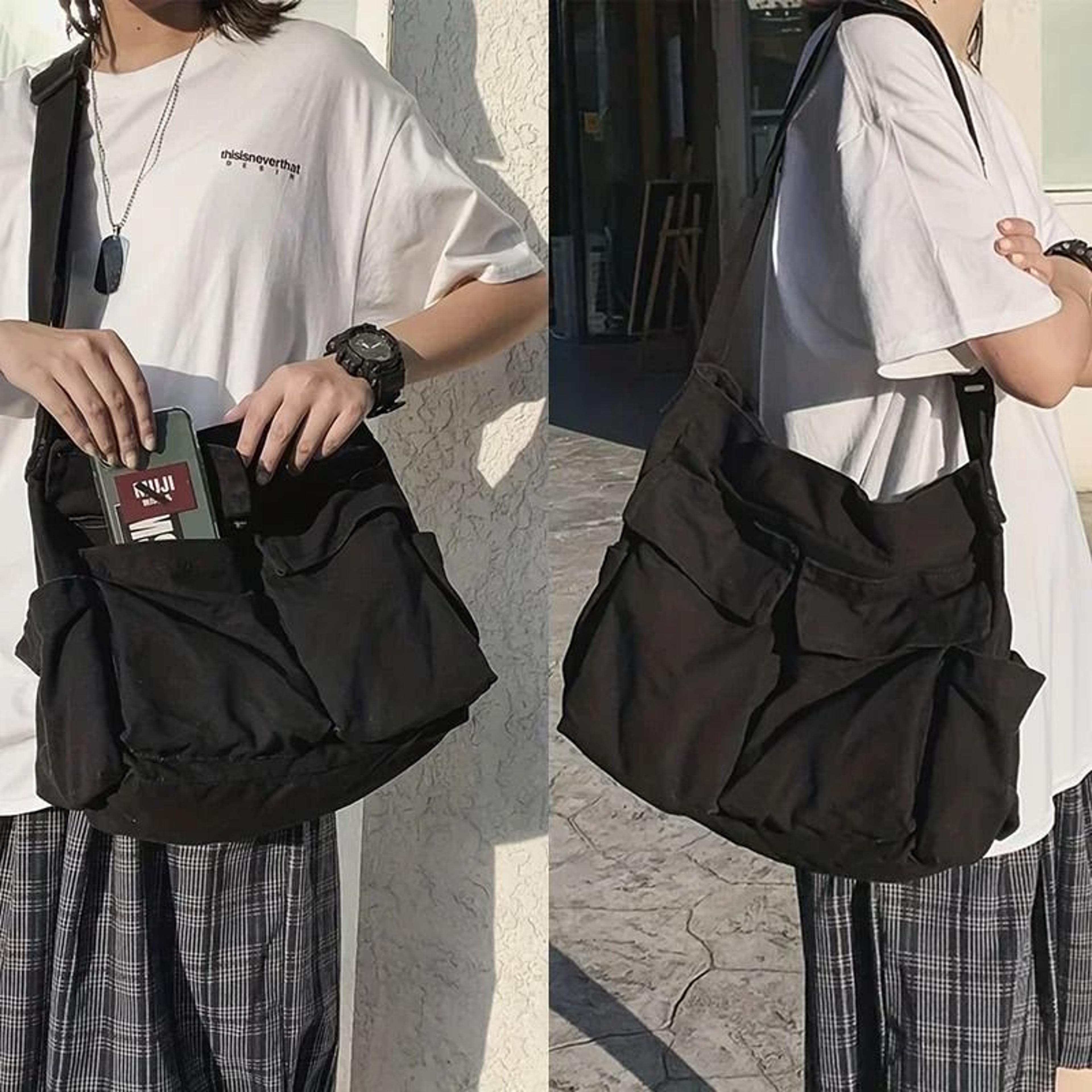 large capacity canvas messenger shoulder bag for easy everyday womens carry