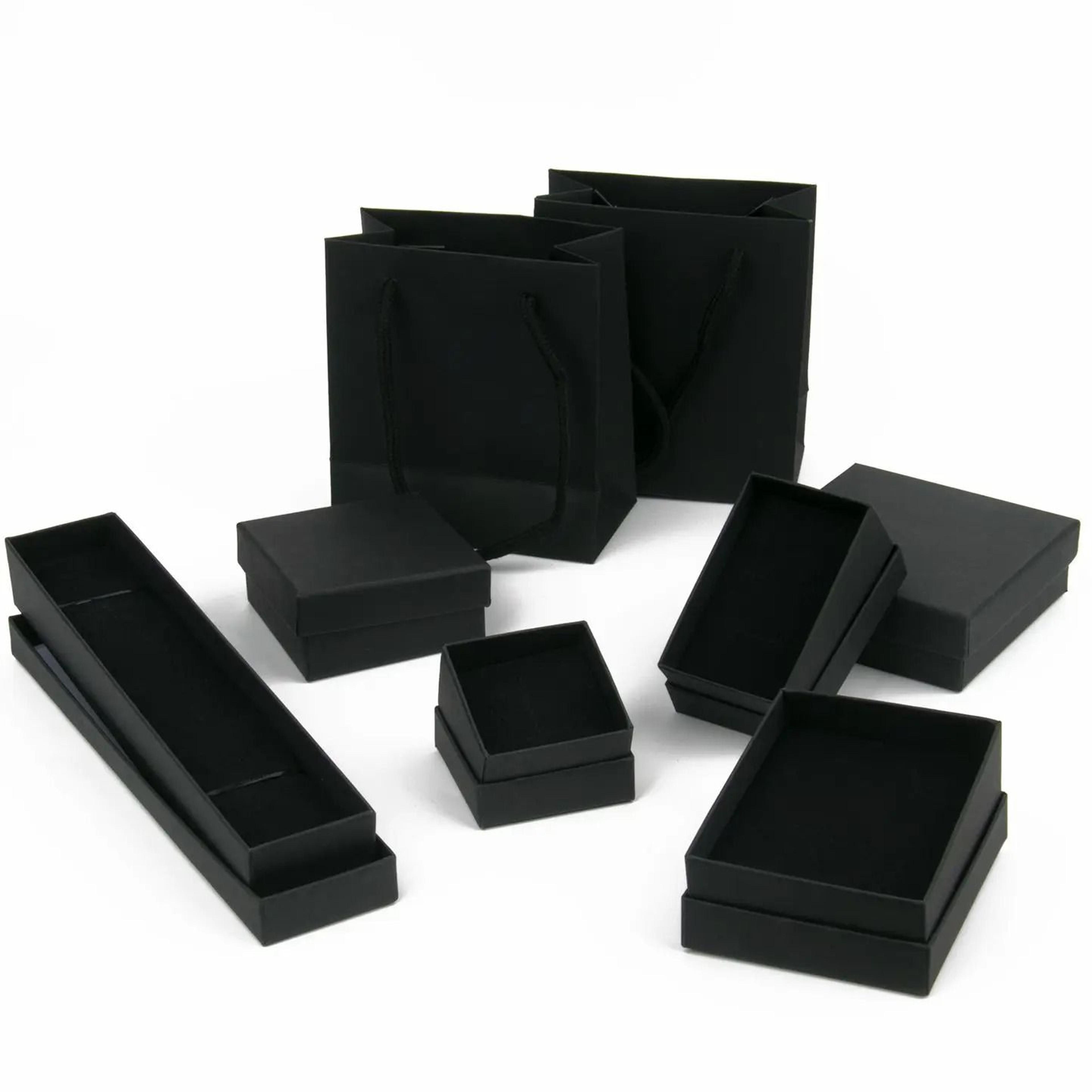 elegant black jewelry gift box for rings earrings necklaces and bracelets