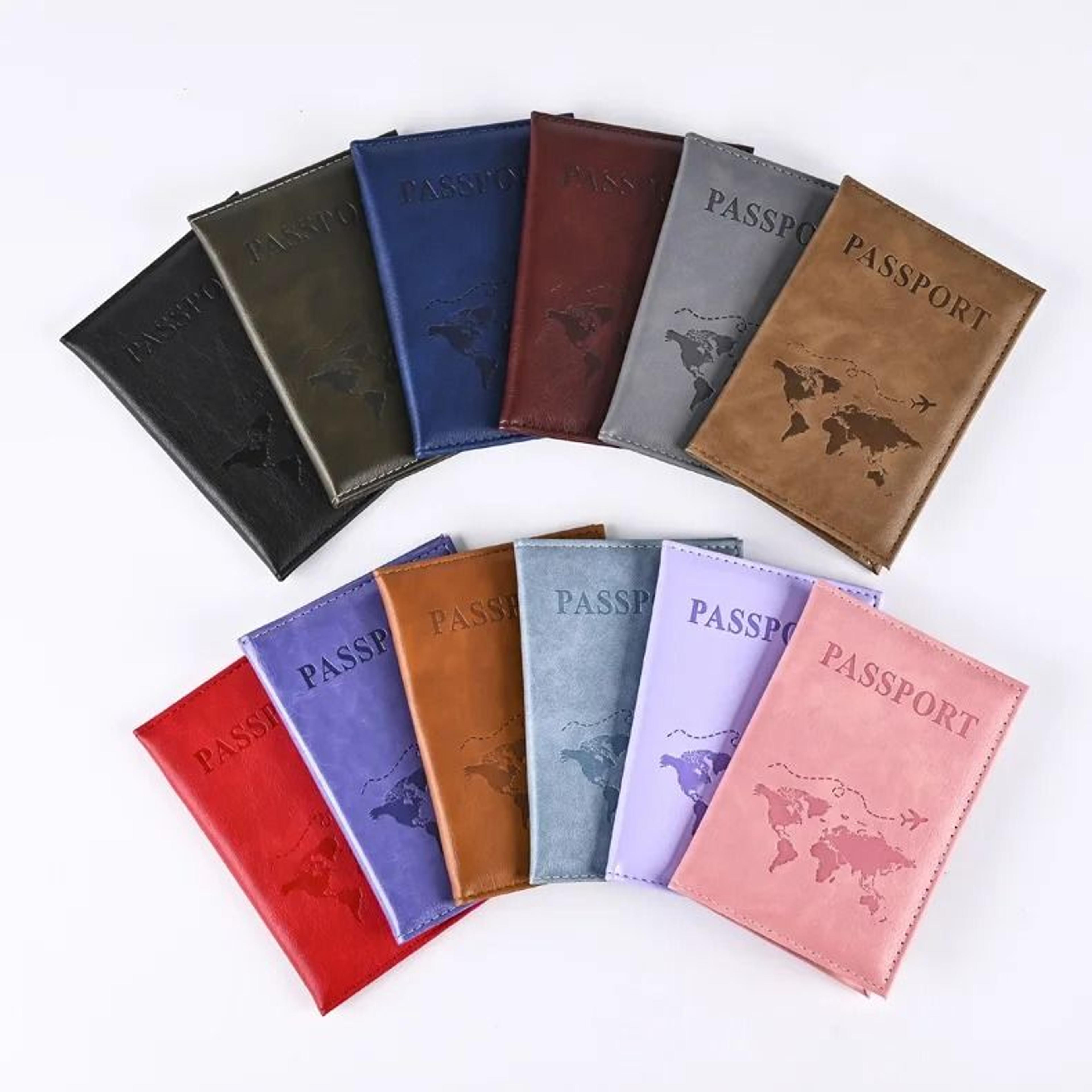 colorful pu passport holder with card slots for organized travel essentials
