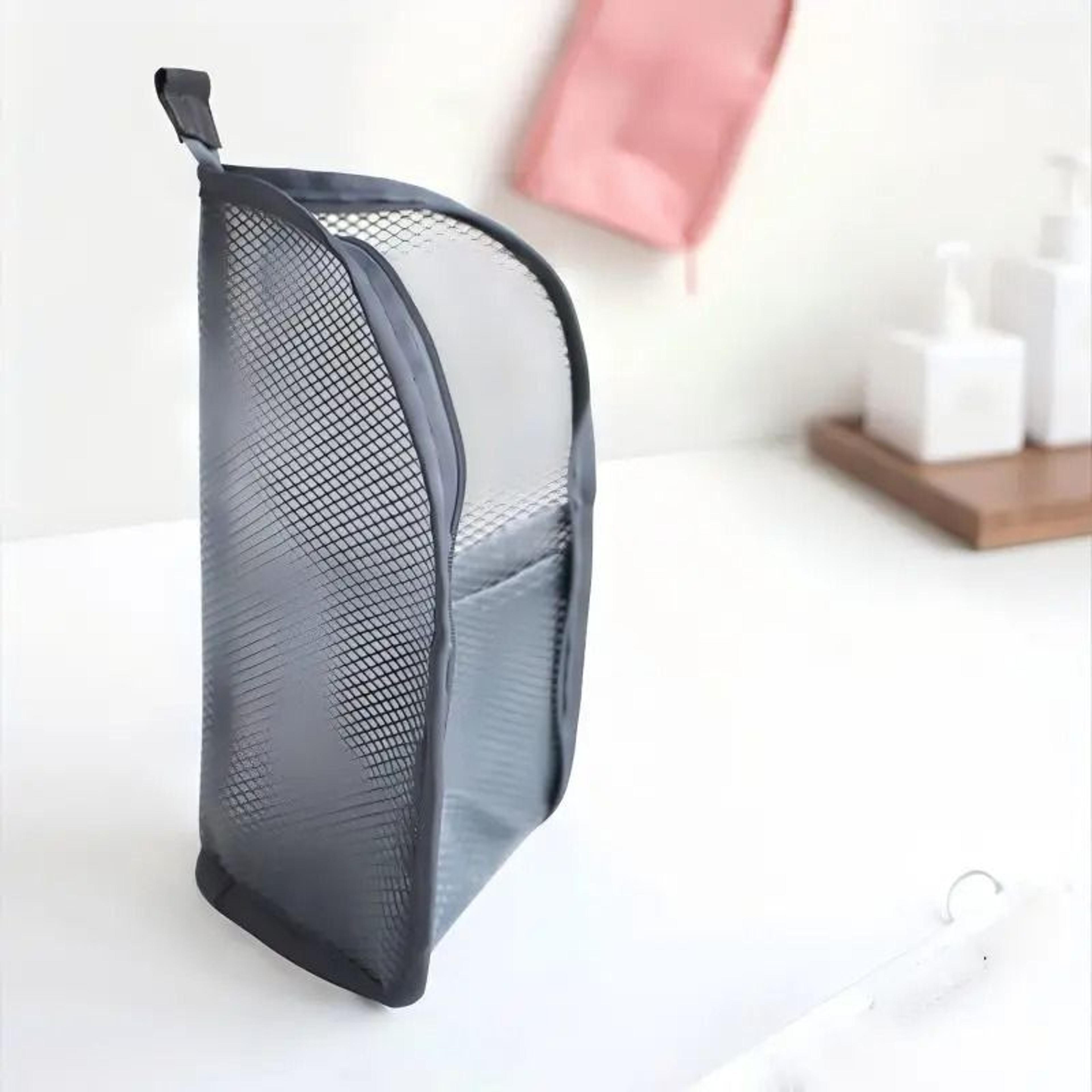 portable eva mesh makeup bag for organized travel toiletry beauty storage
