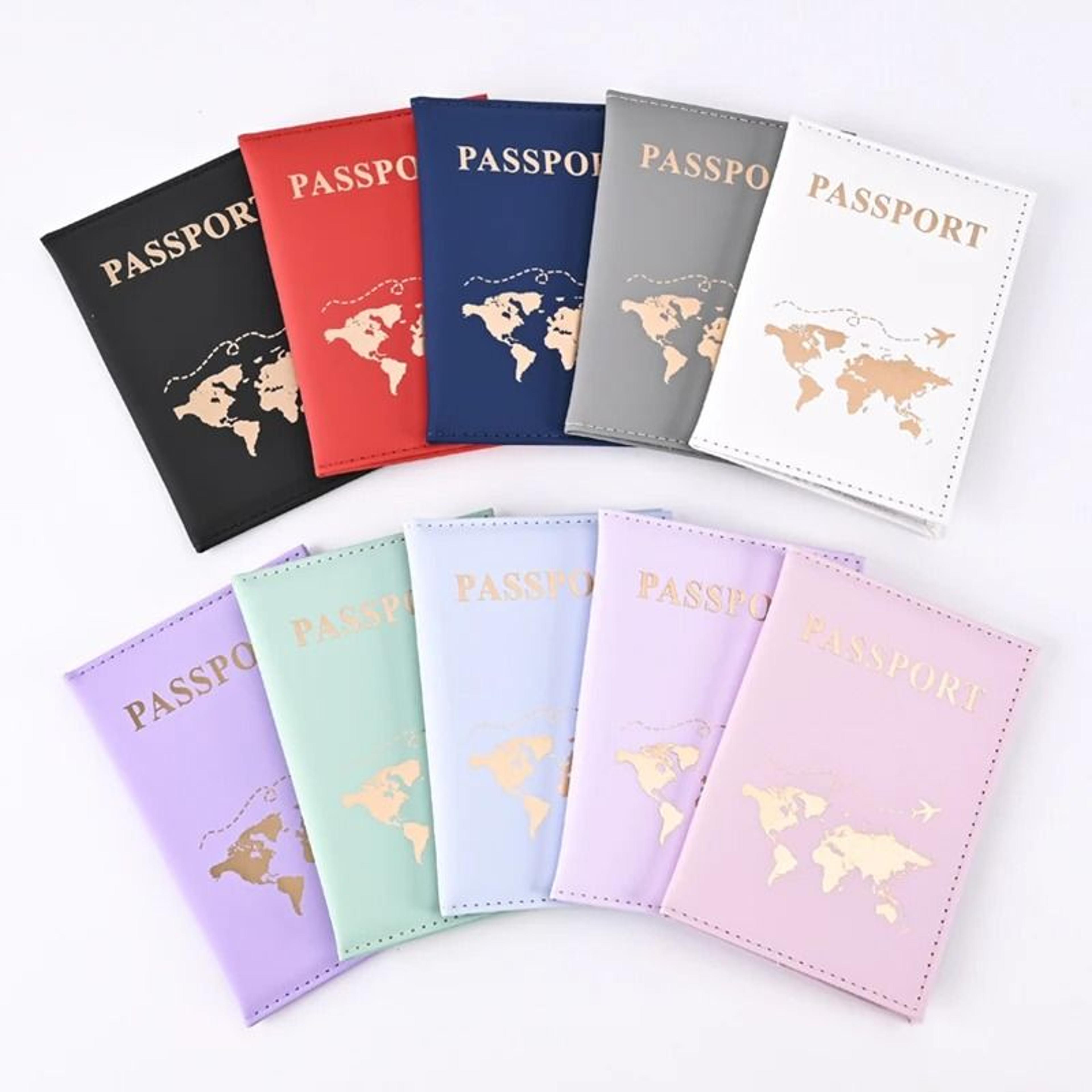 stylish world map passport holder with card slots for easy travel