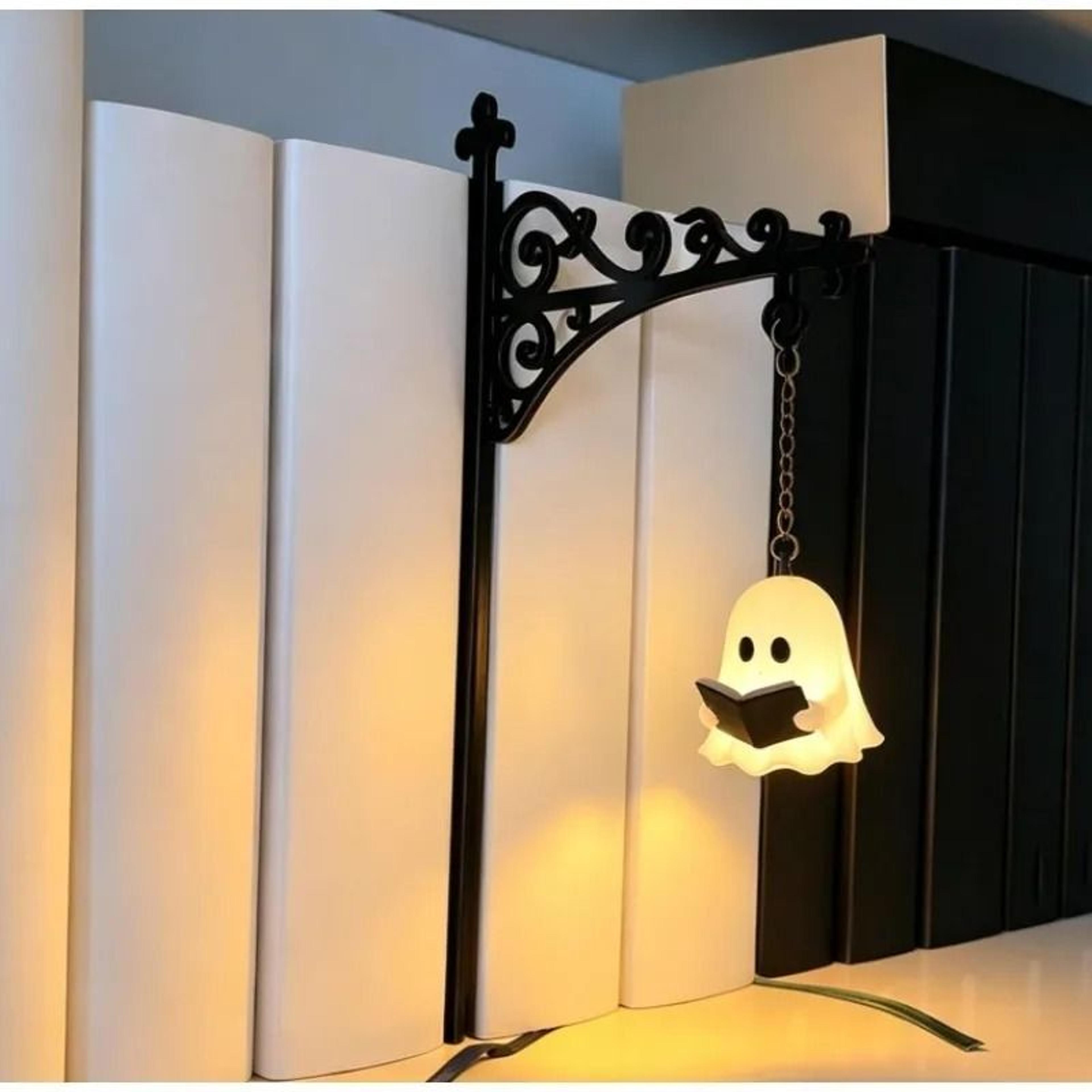 halloween warm glow bookshelf lamp bookend for cozy reading room decor