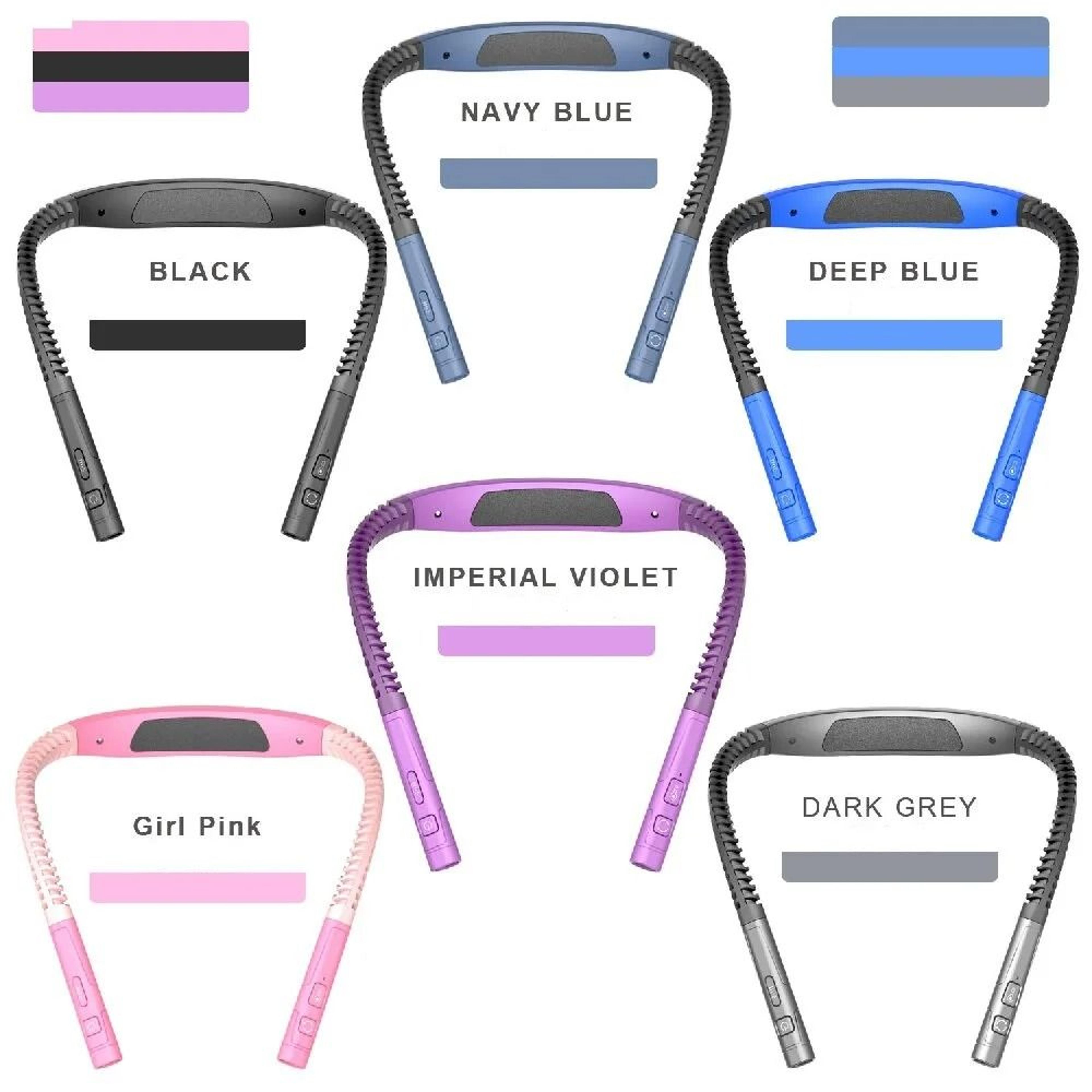 rechargeable led neck reading light with flexible arms three modes handsfree