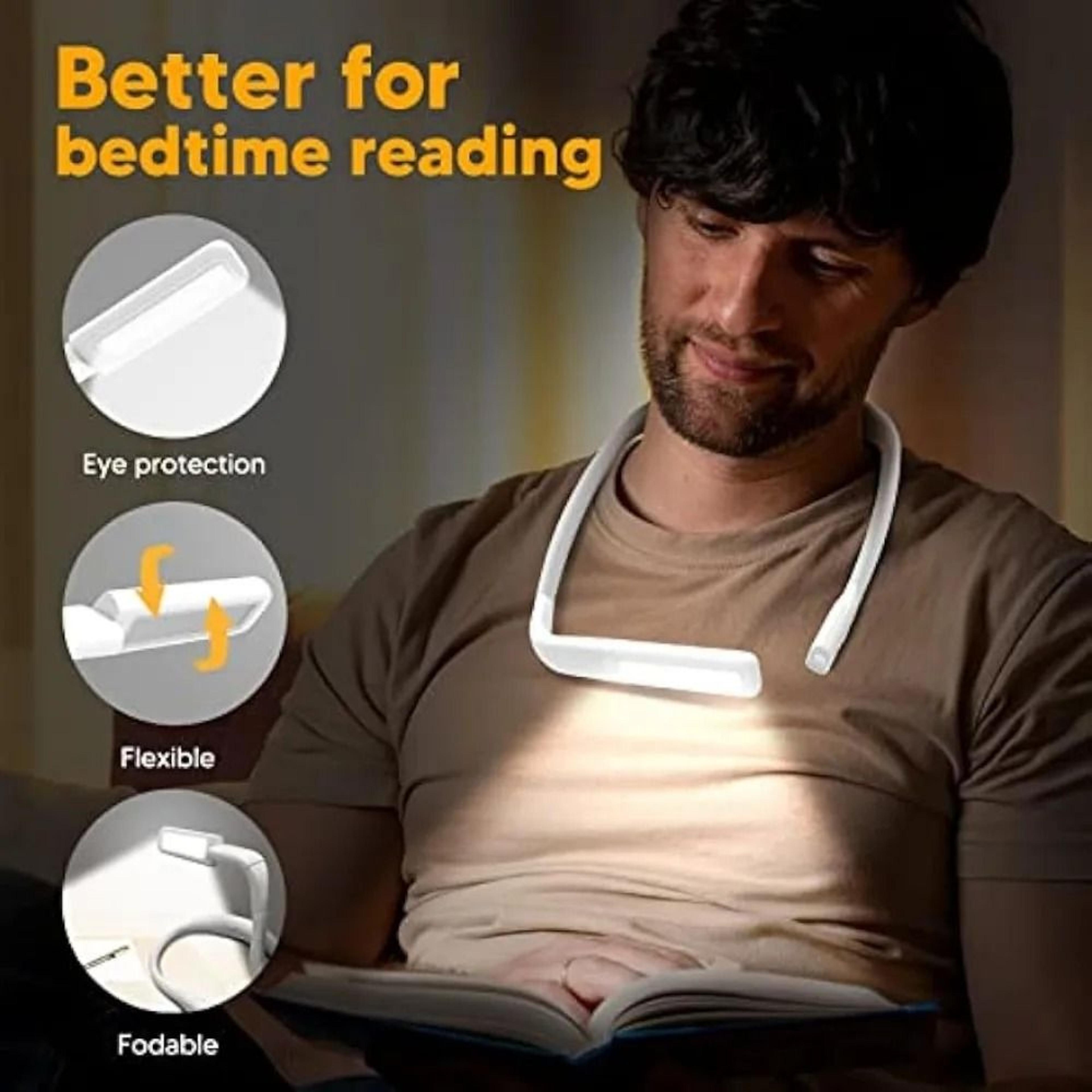 rechargeable neck reading light for hands free books fishing travel