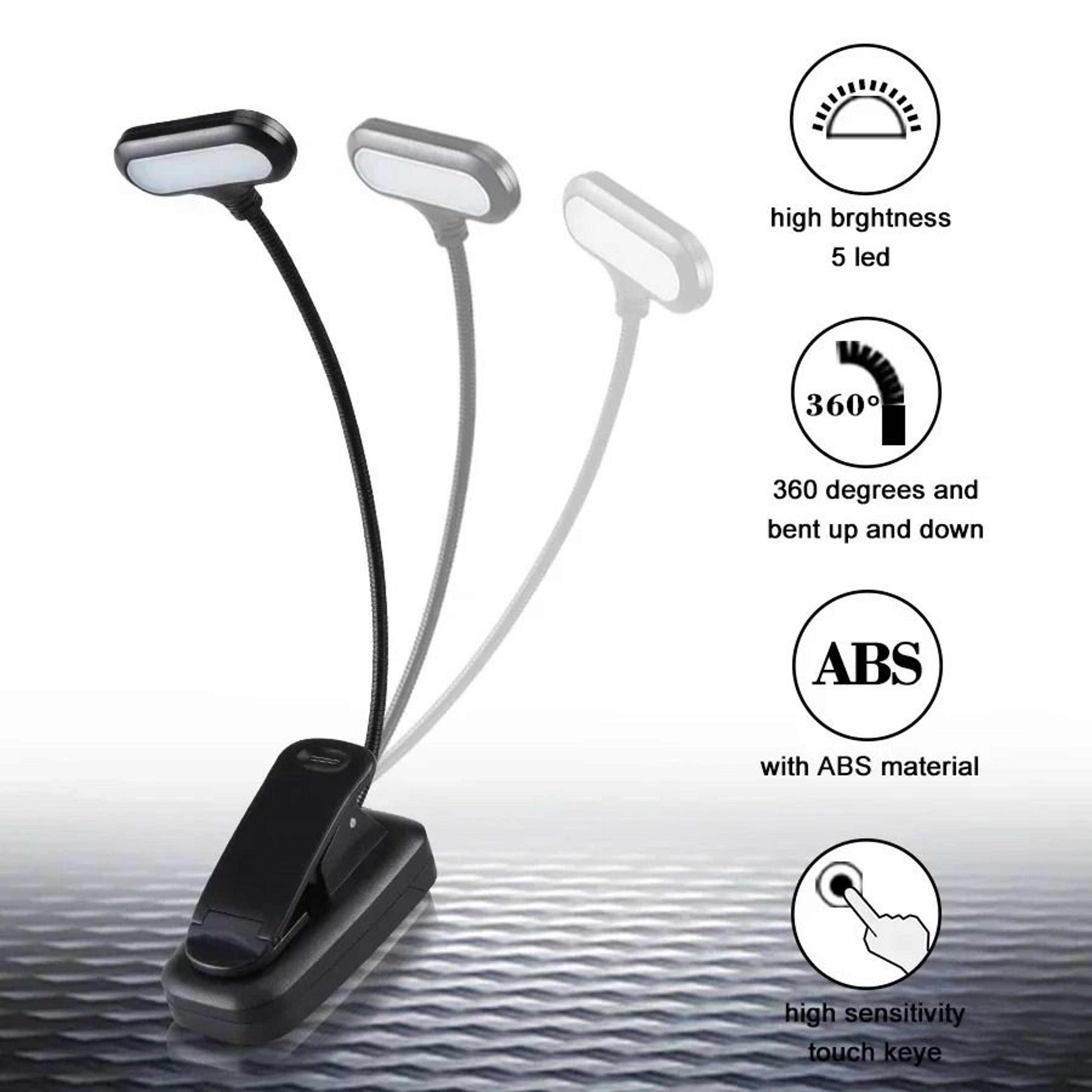 mini battery powered clip on reading light for comfortable night study