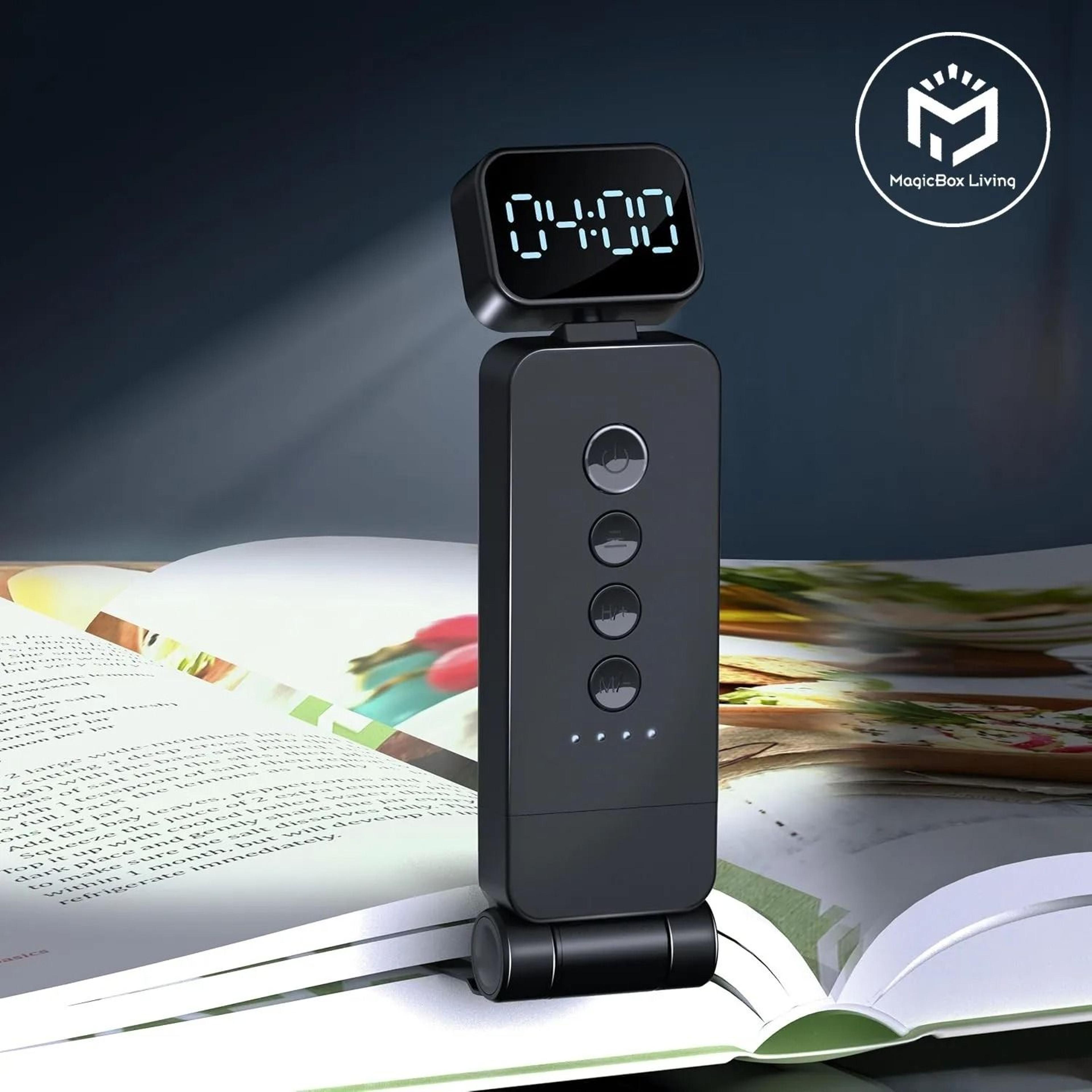 rechargeable led book light with timer three color reading modes