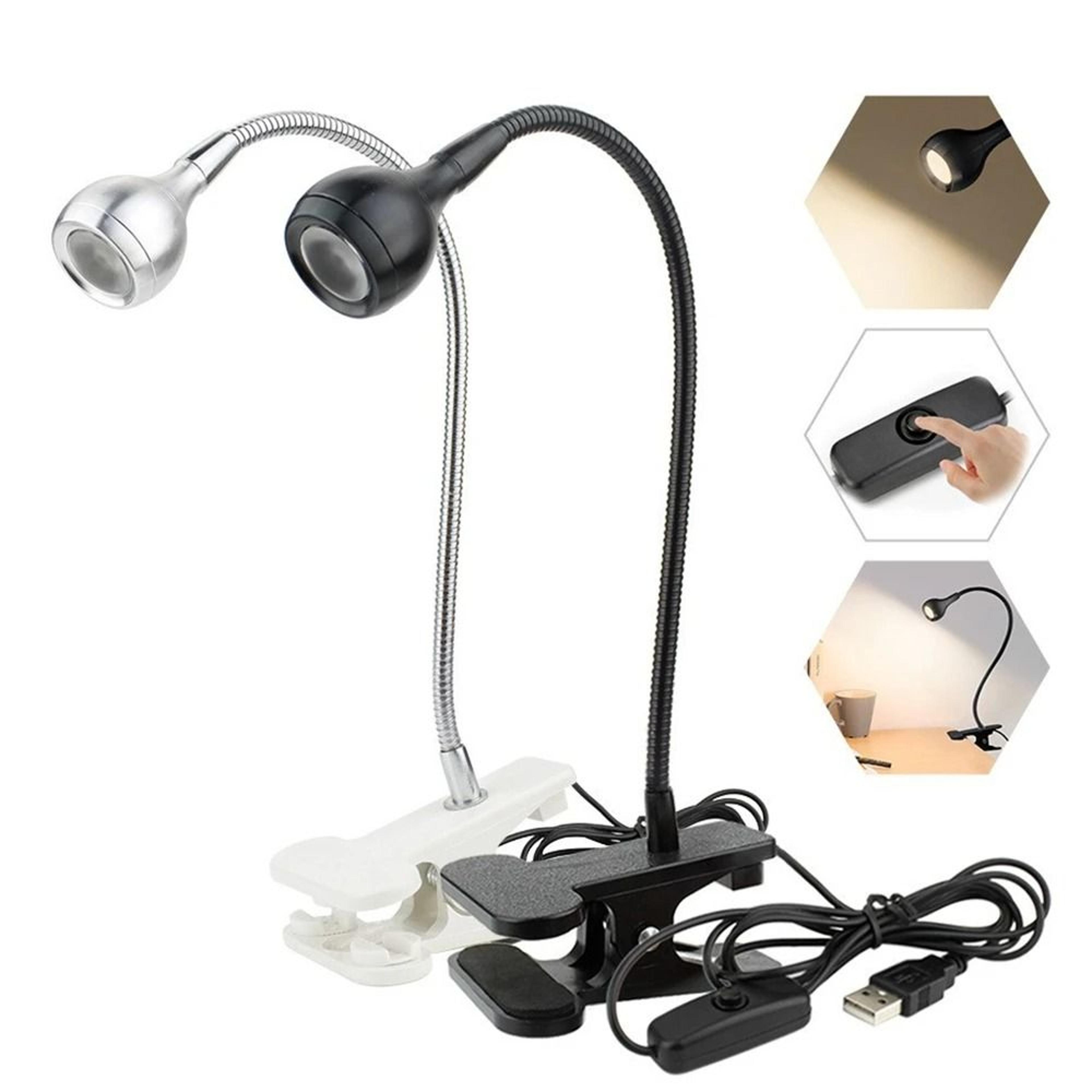 flexible usb clip on reading lamp for comfortable bedside study lighting