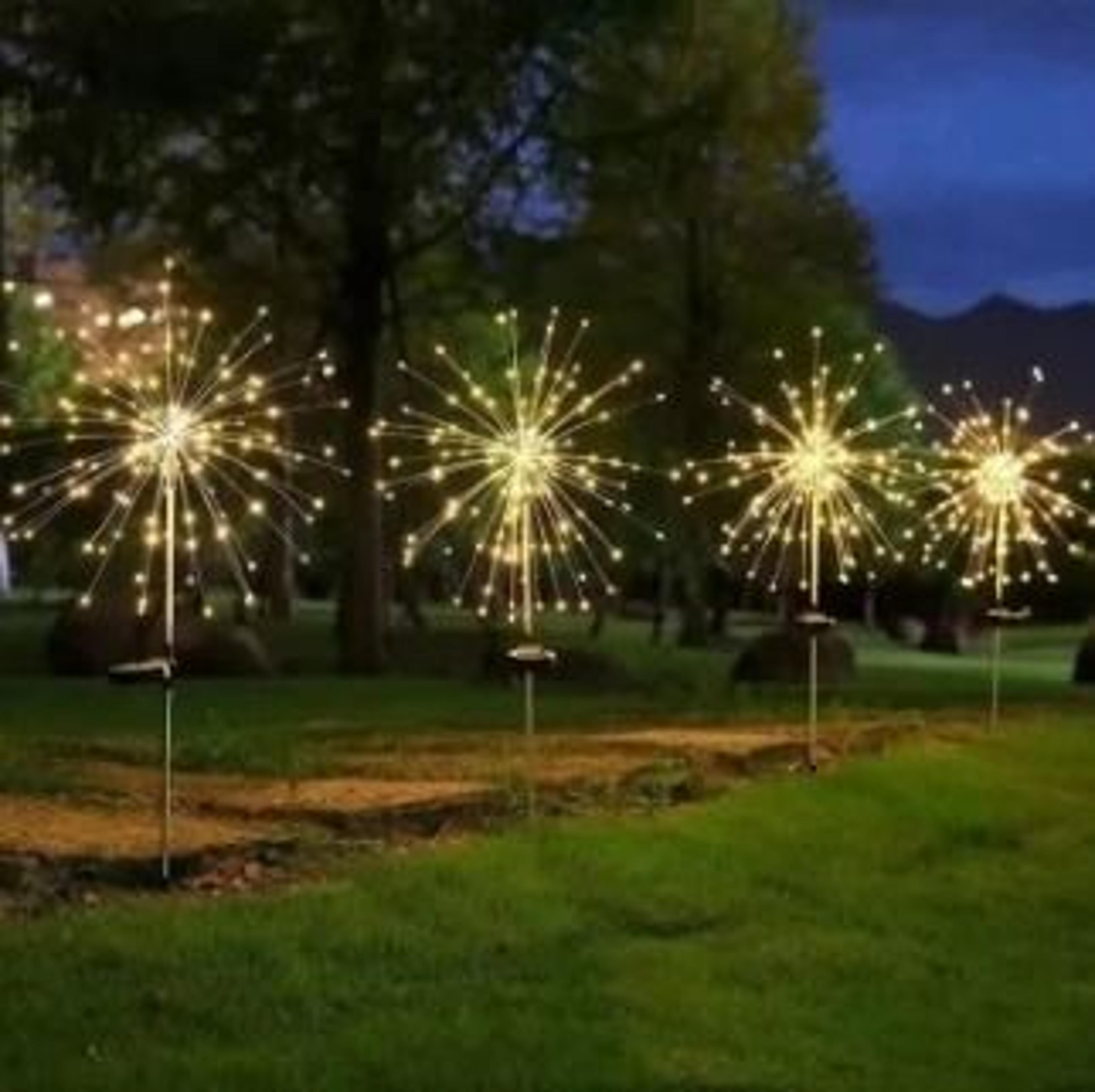 solar firework garden lights with 200 leds for magical outdoor decor