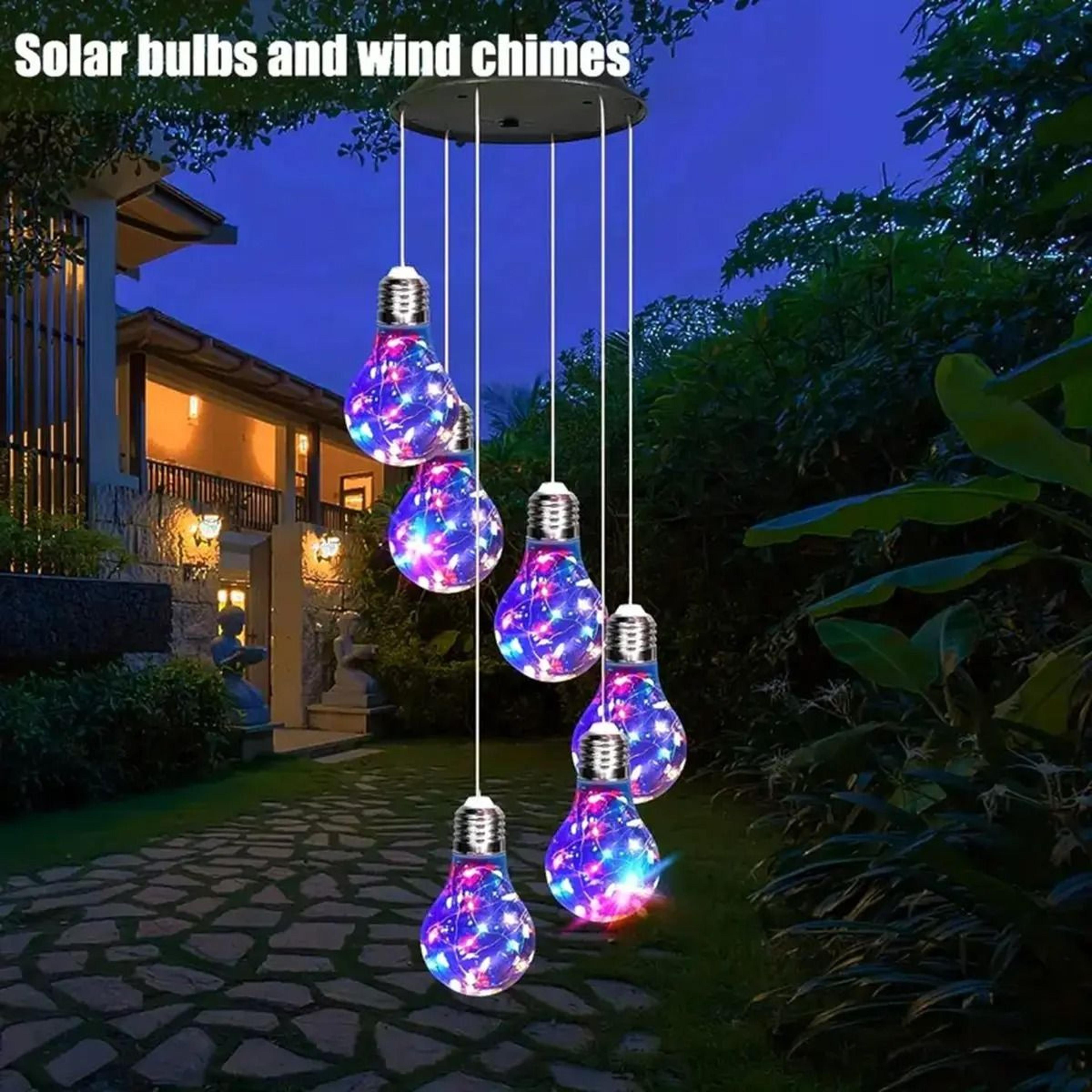 solar color changing wind chime lights for charming outdoor garden decor
