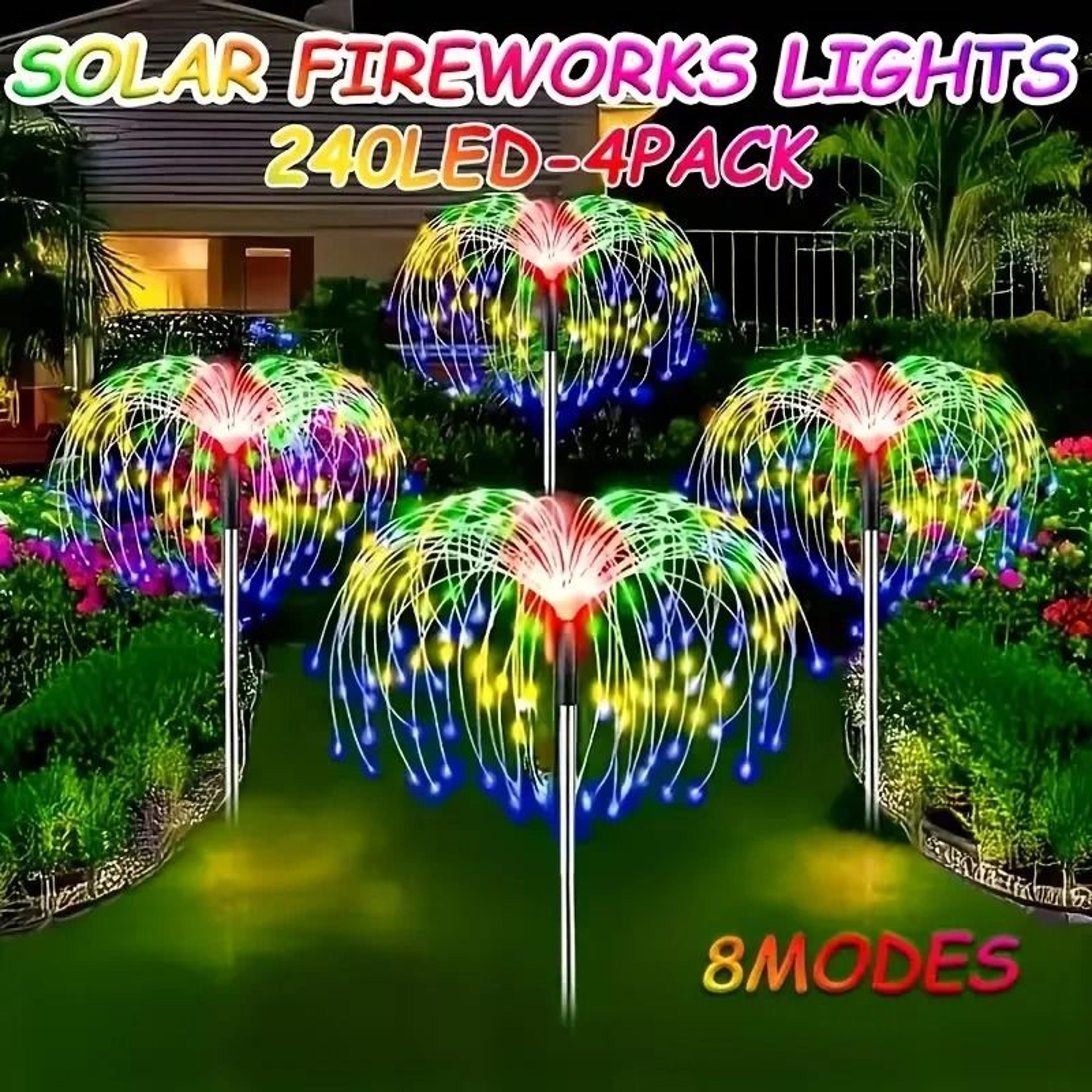 solar garden lights six pack eight mode waterproof landscape ambiance lighting