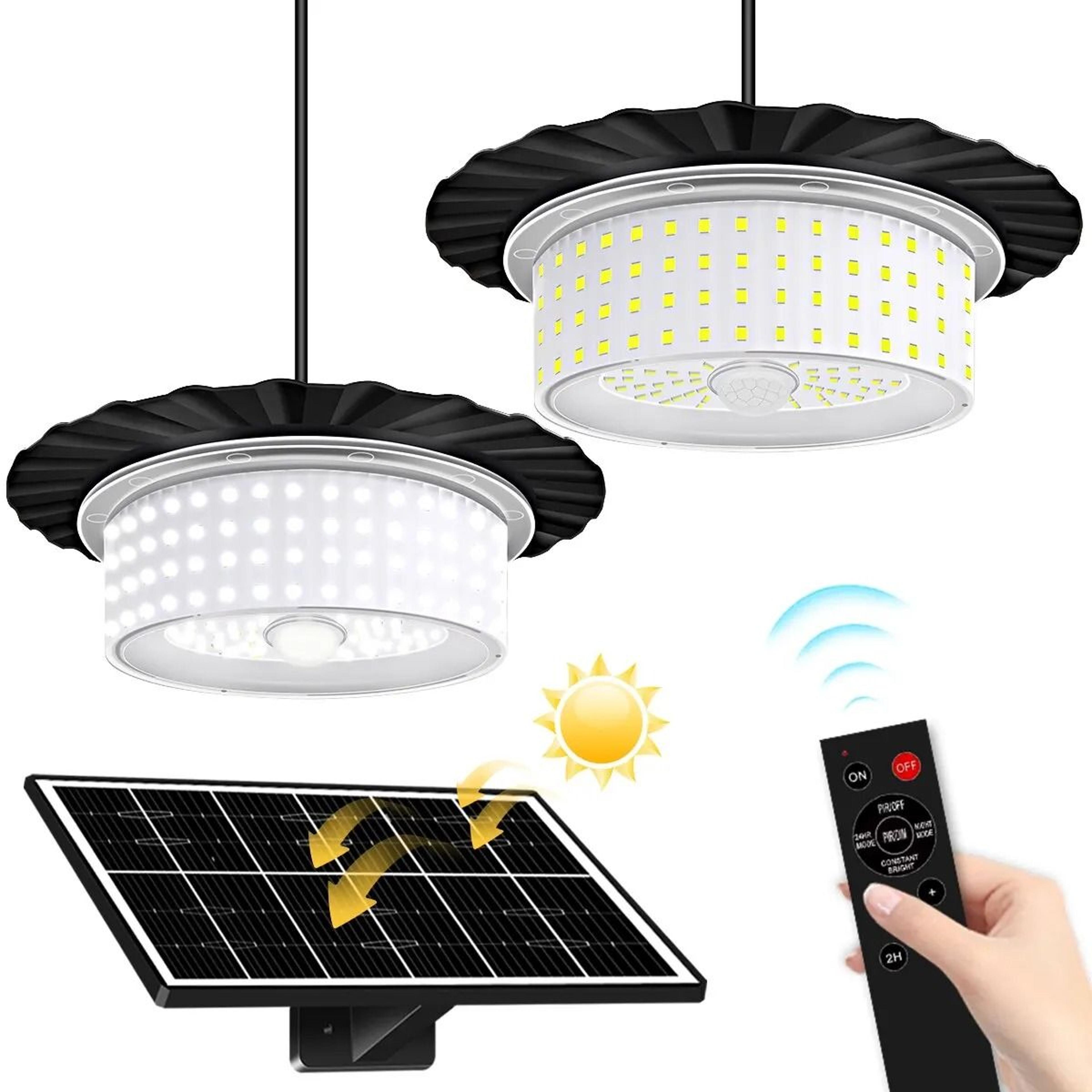 solar pendant shed light with 244 leds for bright outdoor coverage