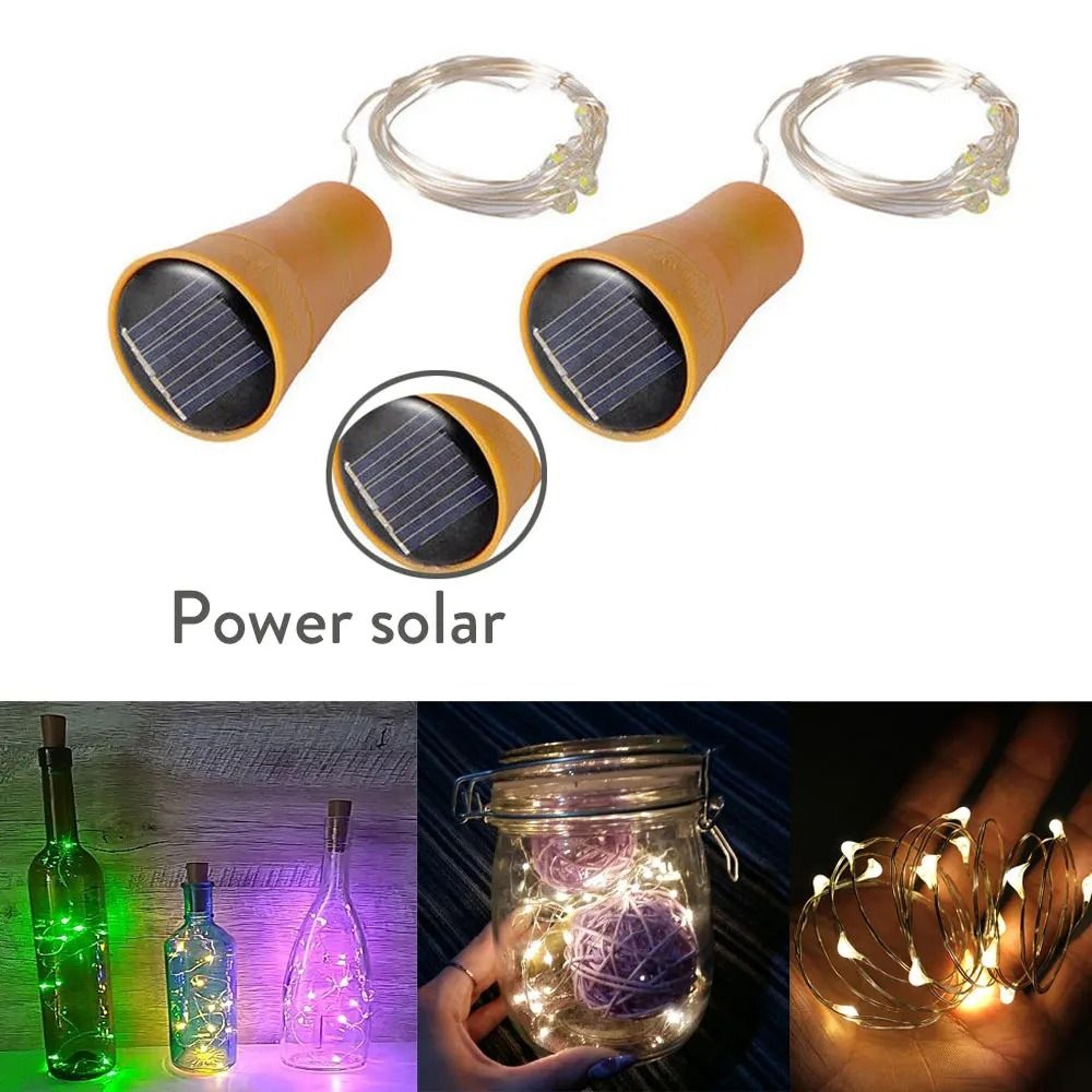 solar wine bottle cork fairy lights for charming home party decor