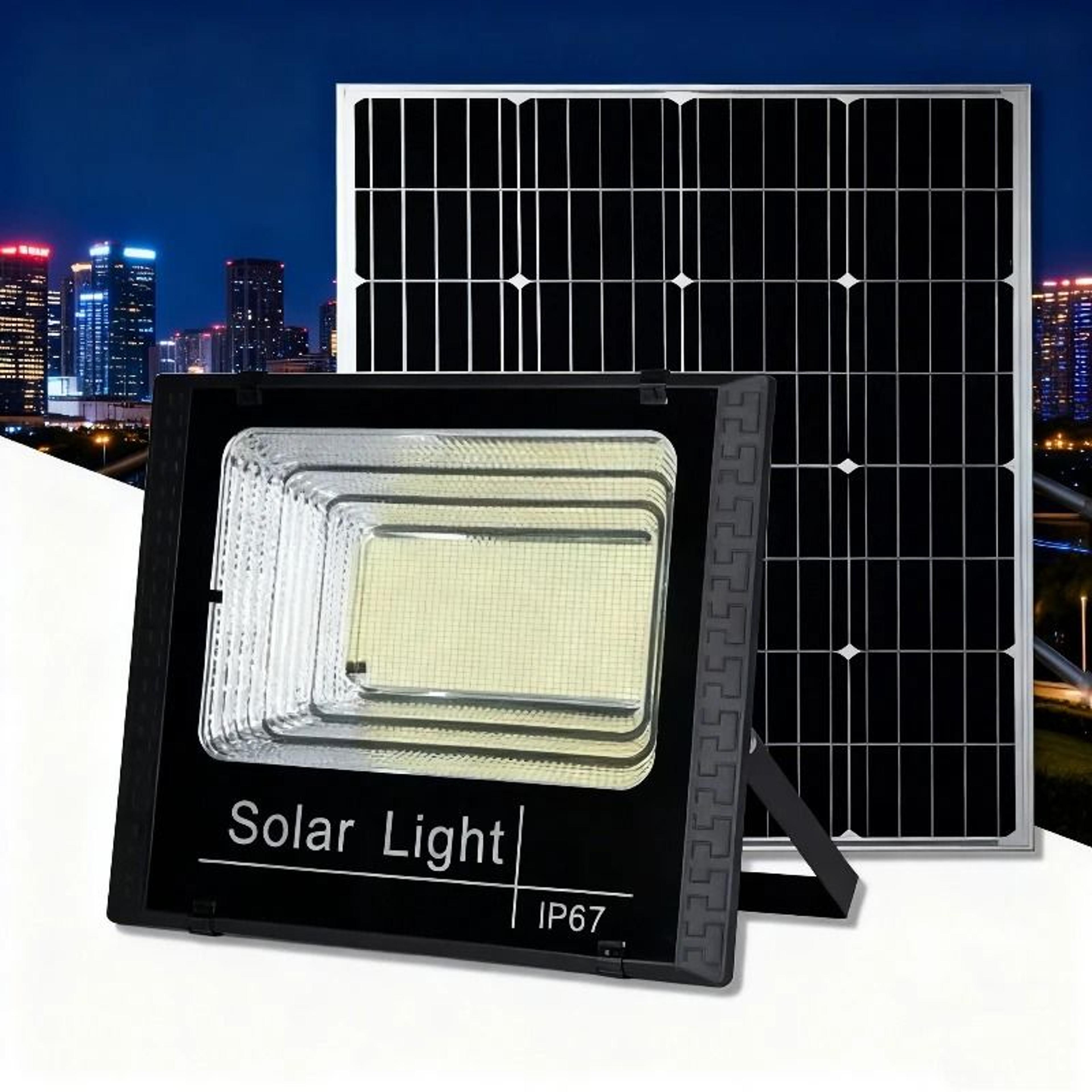 powerful solar led flood light remote control waterproof outdoor security spotlight