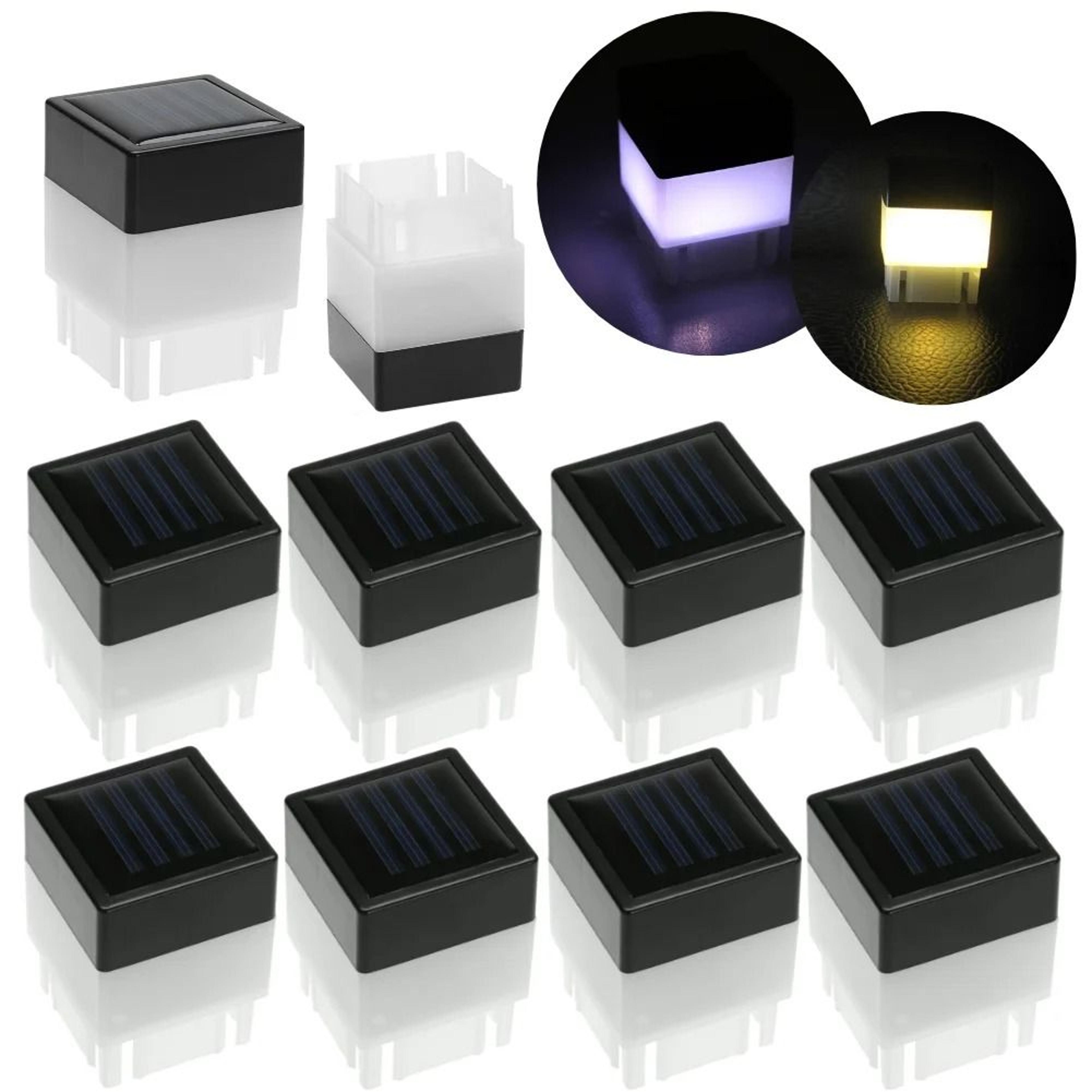 solar pillar post light adds warm waterproof glow to fences gardens