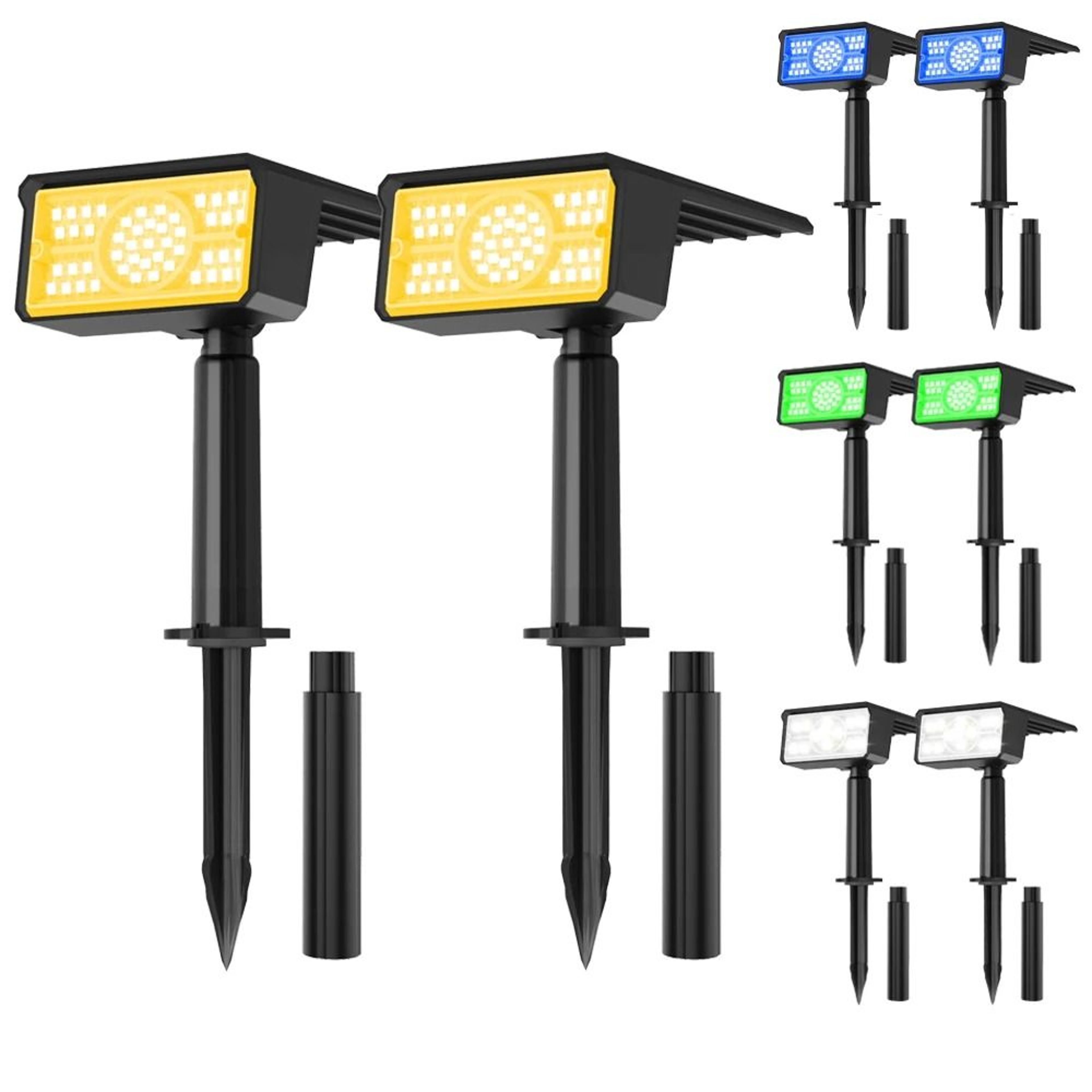 solar landscape spotlight lights illuminate gardens walls yards patios with color