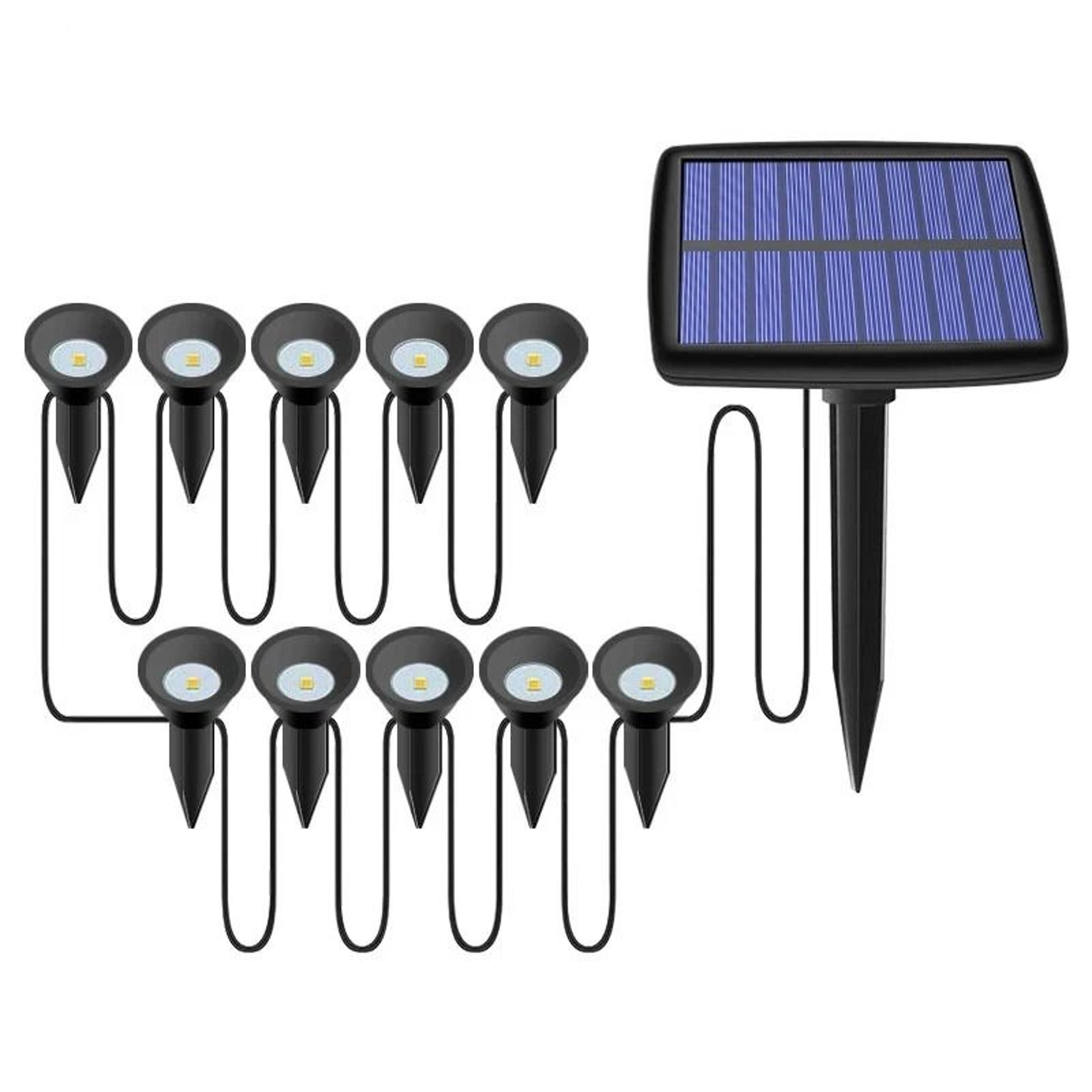 solar landscape spotlights brighten pathways gardens patios lawns every night outdoors