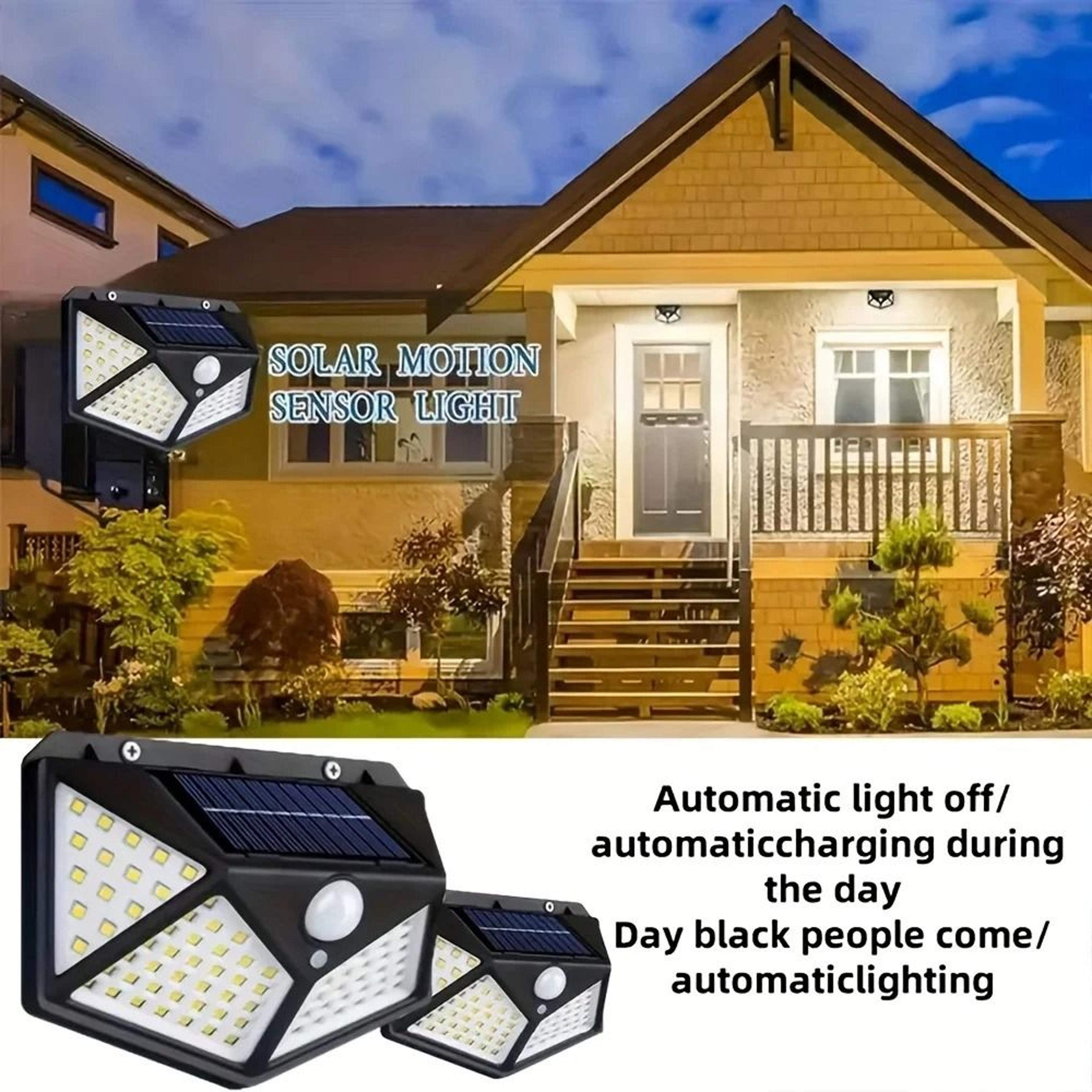 solar motion sensor flood lights brighten gardens patios garages automatically nightly