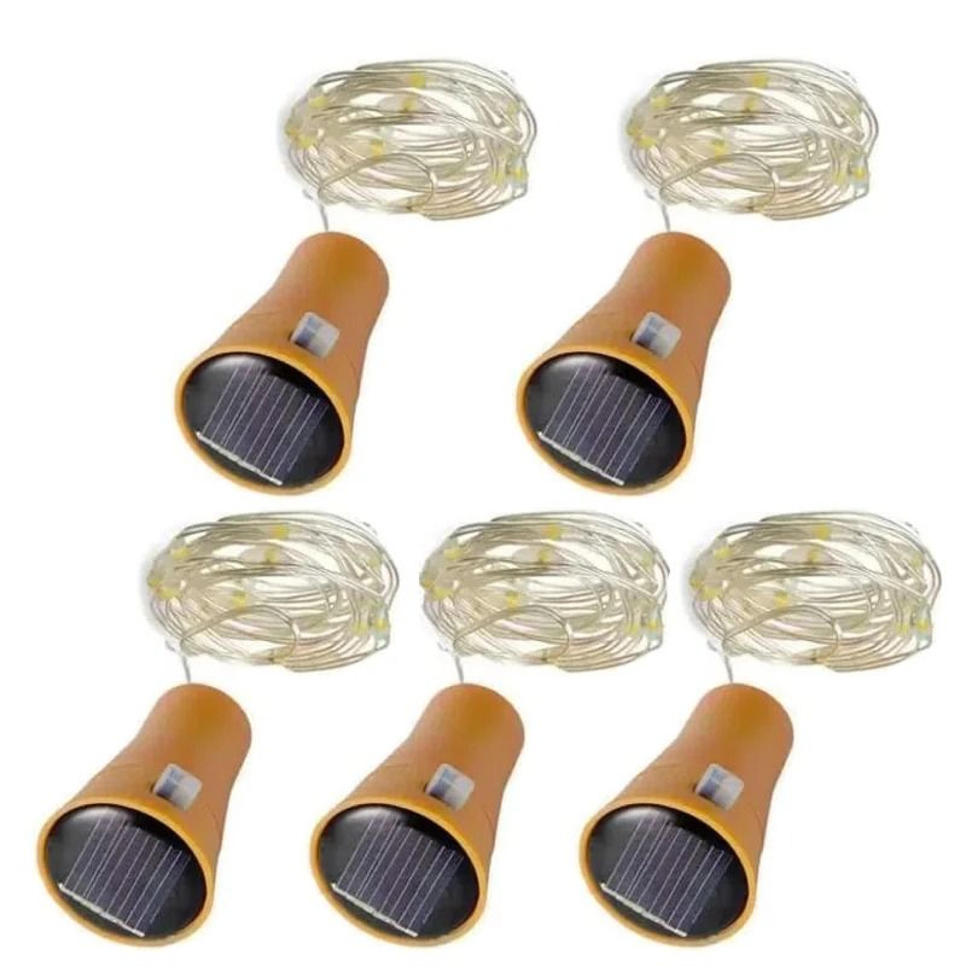 solar wine bottle fairy lights for effortless outdoor party ambiance decor