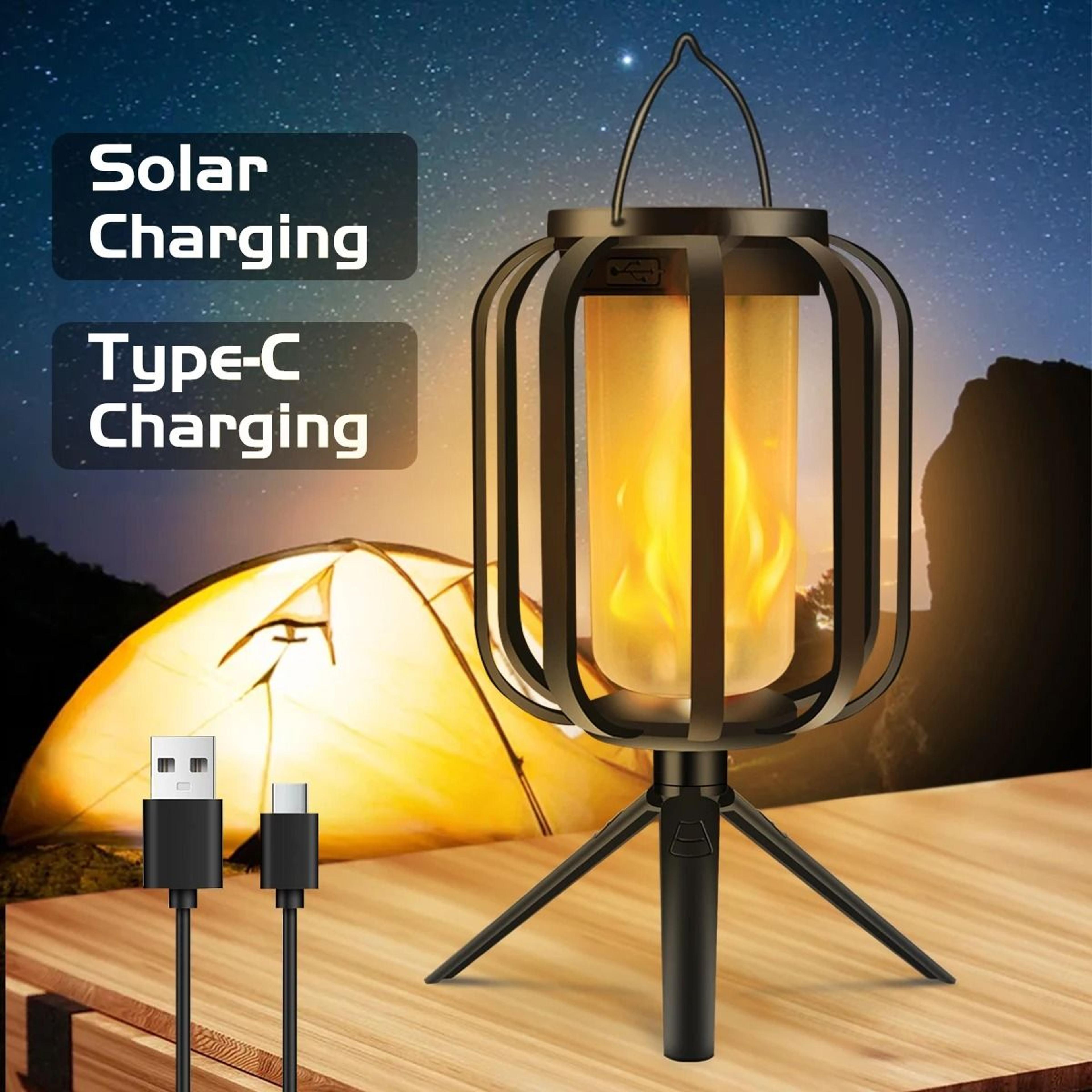 solar hanging flame lantern for waterproof outdoor garden christmas decor lighting