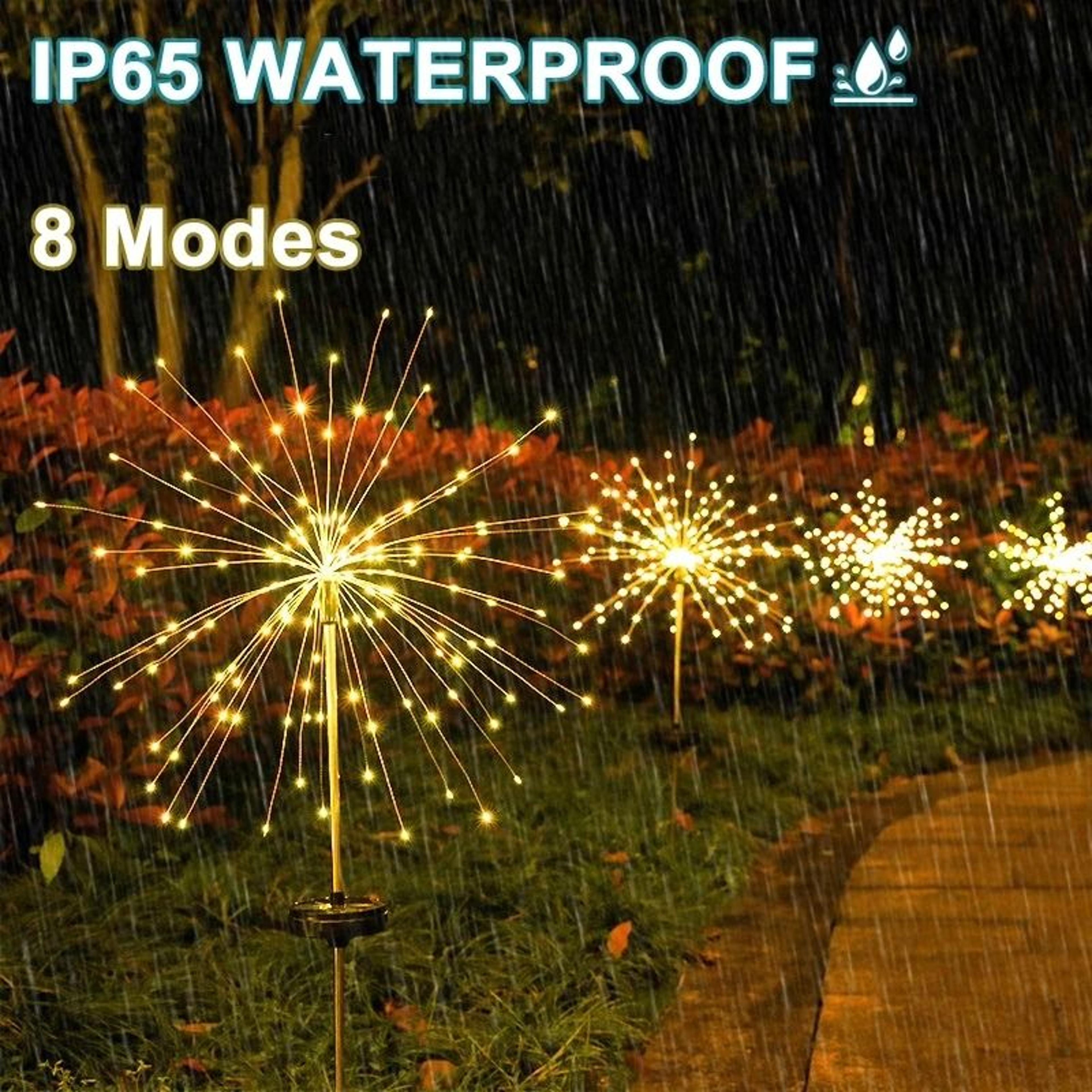 solar firework dandelion garden lights for magical outdoor patio lawn decor