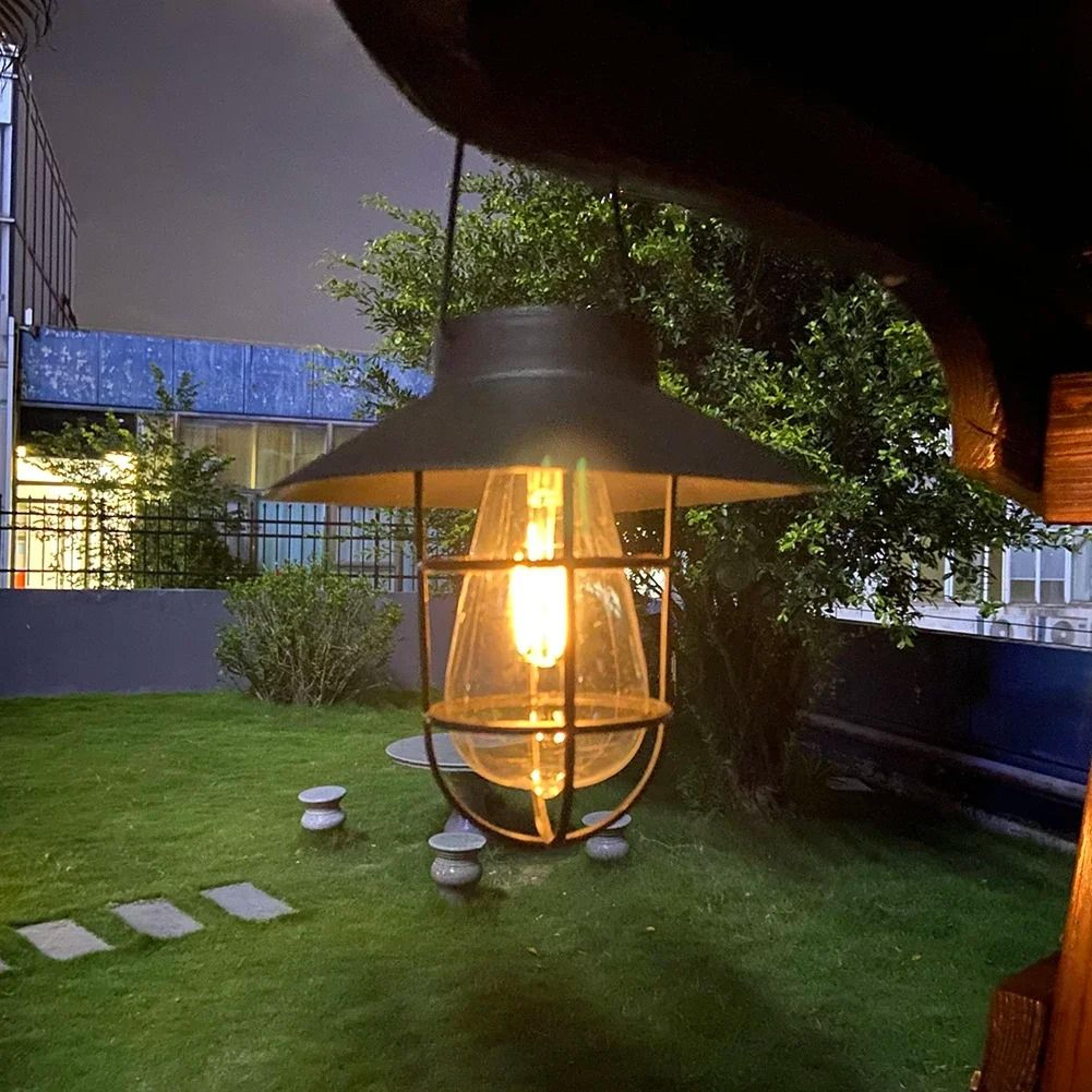 vintage solar hanging lantern for warm waterproof garden patio camping decor