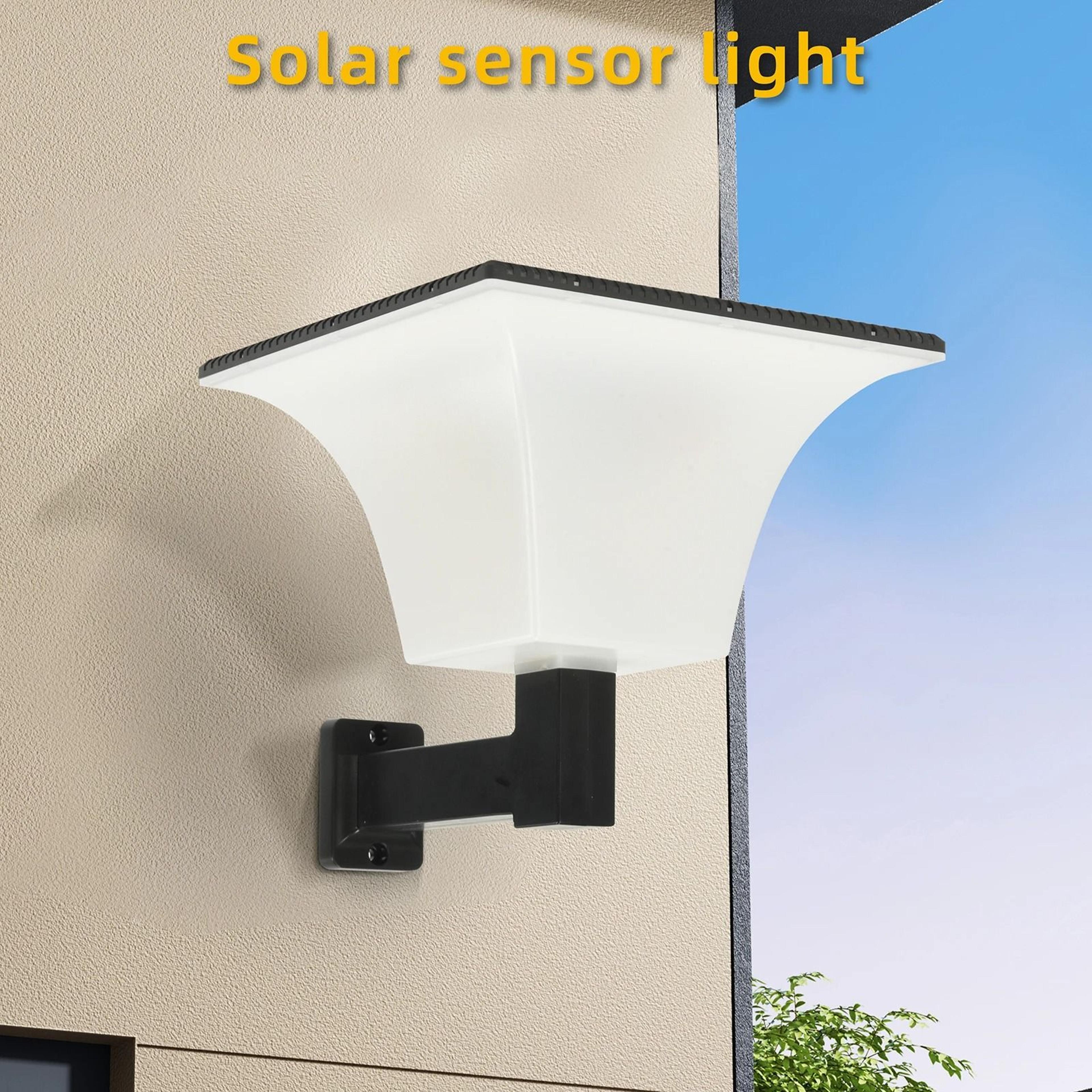 solar radar sensor wall light for secure outdoor porch garage entryways