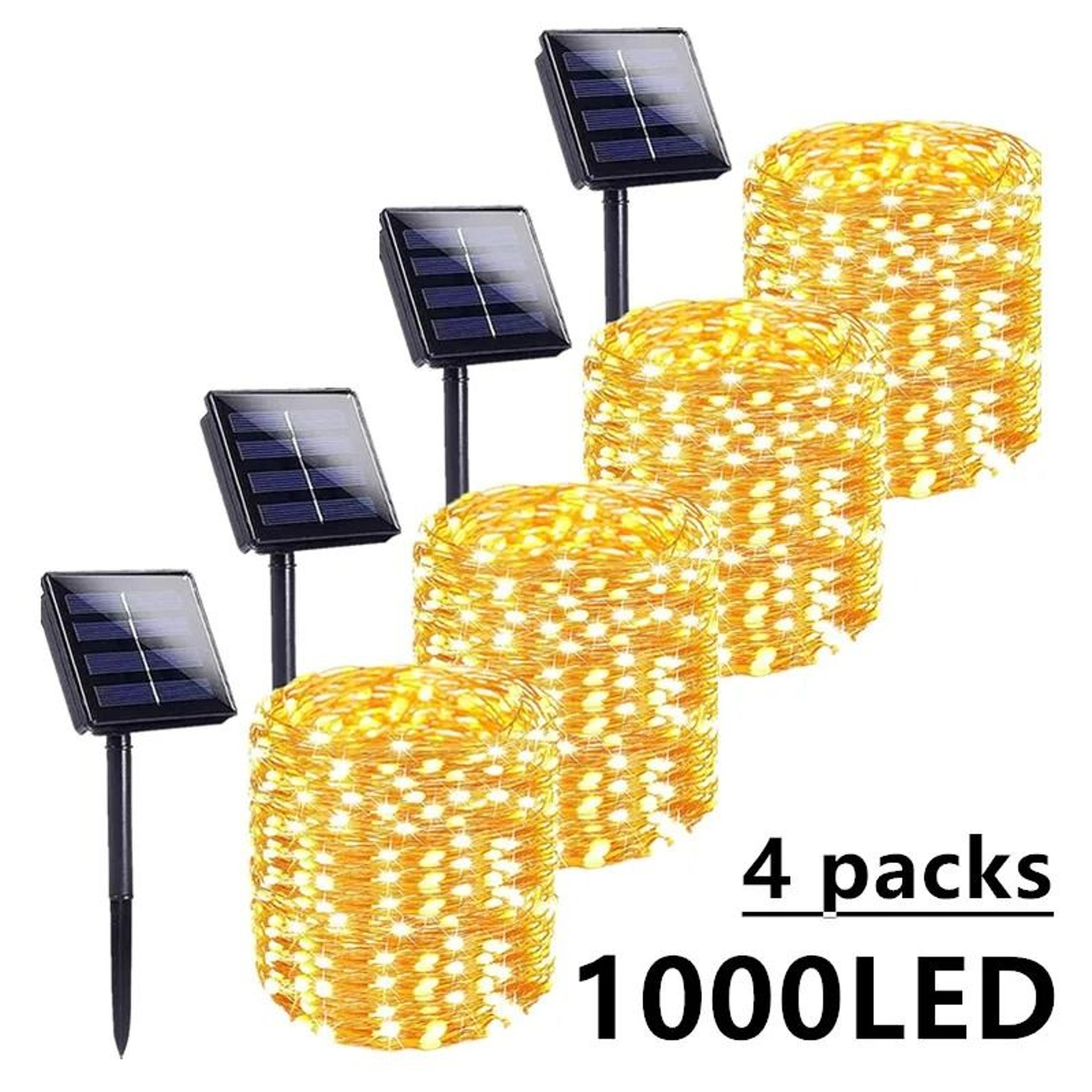 solar twinkle string lights for waterproof outdoor garden christmas party decor