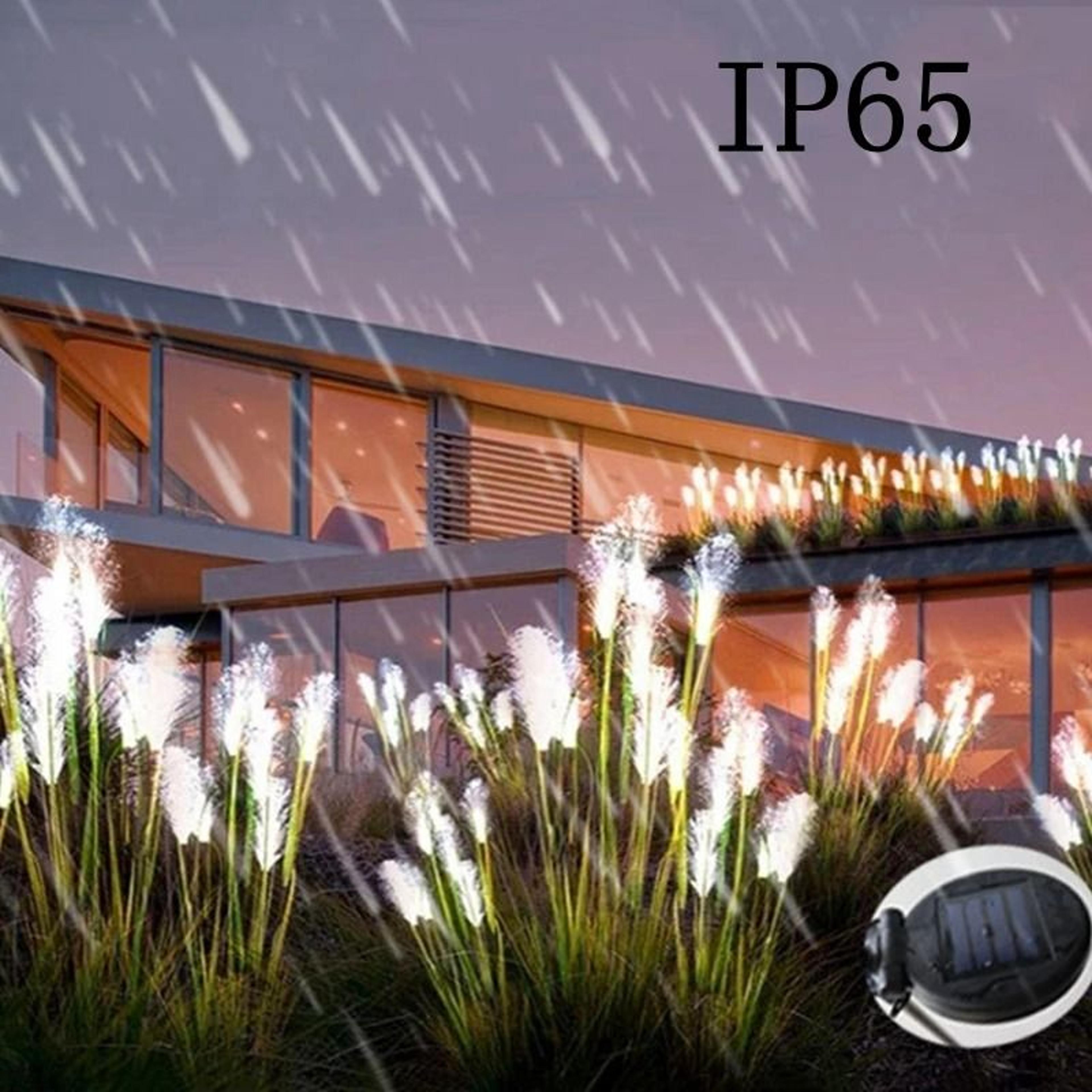 solar bulrush fiber optic garden lights for elegant outdoor pathway decor