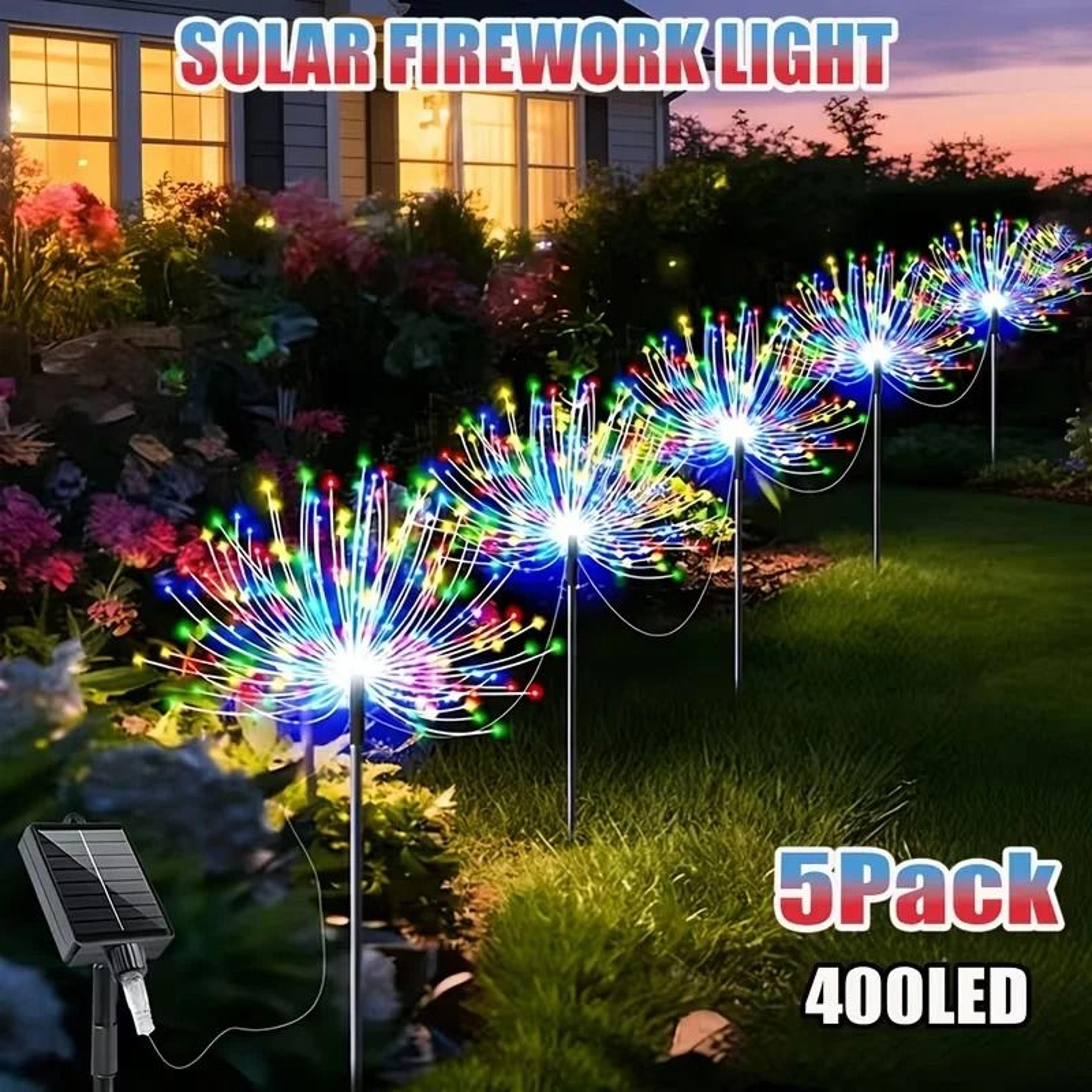 solar firework garden lights for magical outdoor patio holiday landscape decor