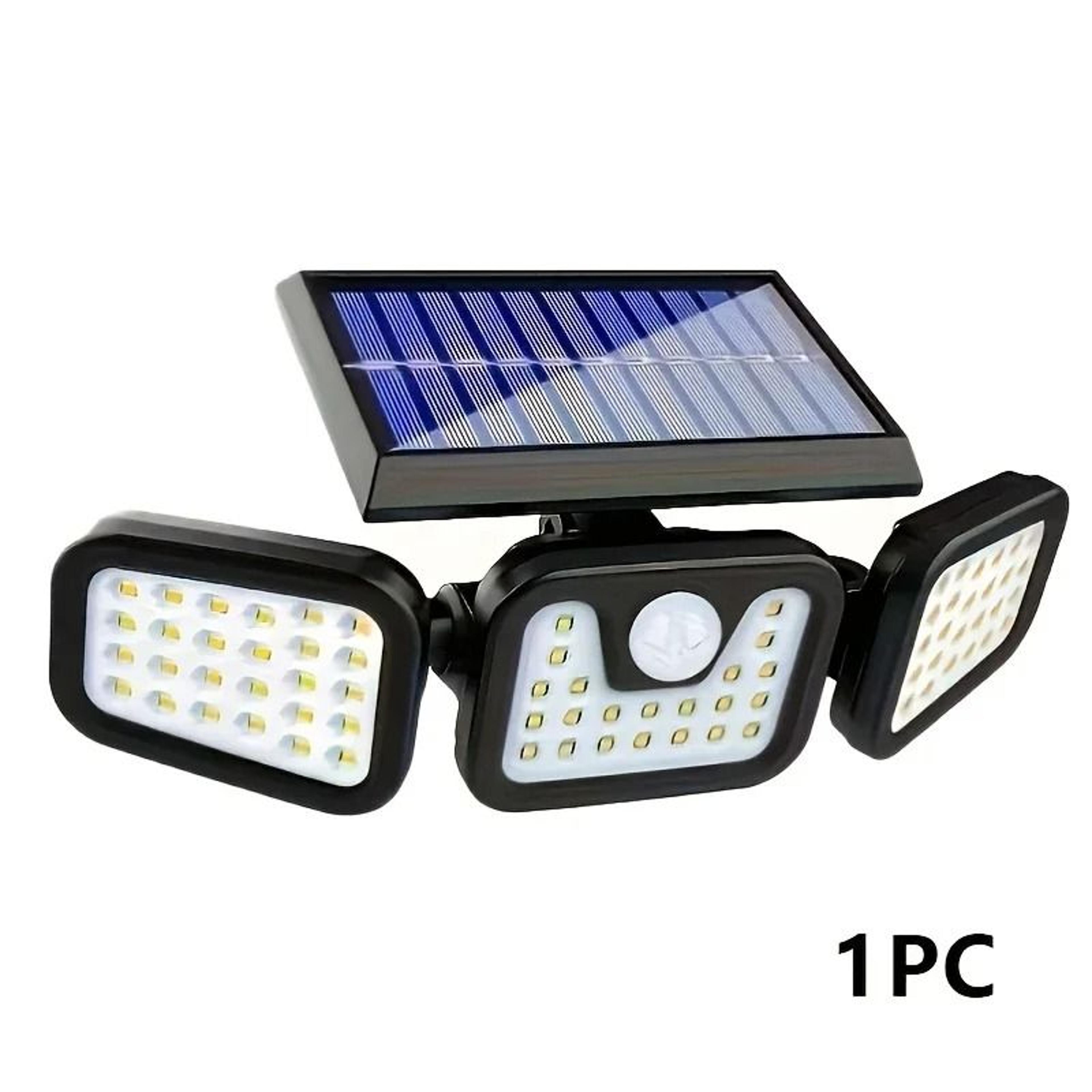 three head solar motion sensor lights for safer outdoor night lighting