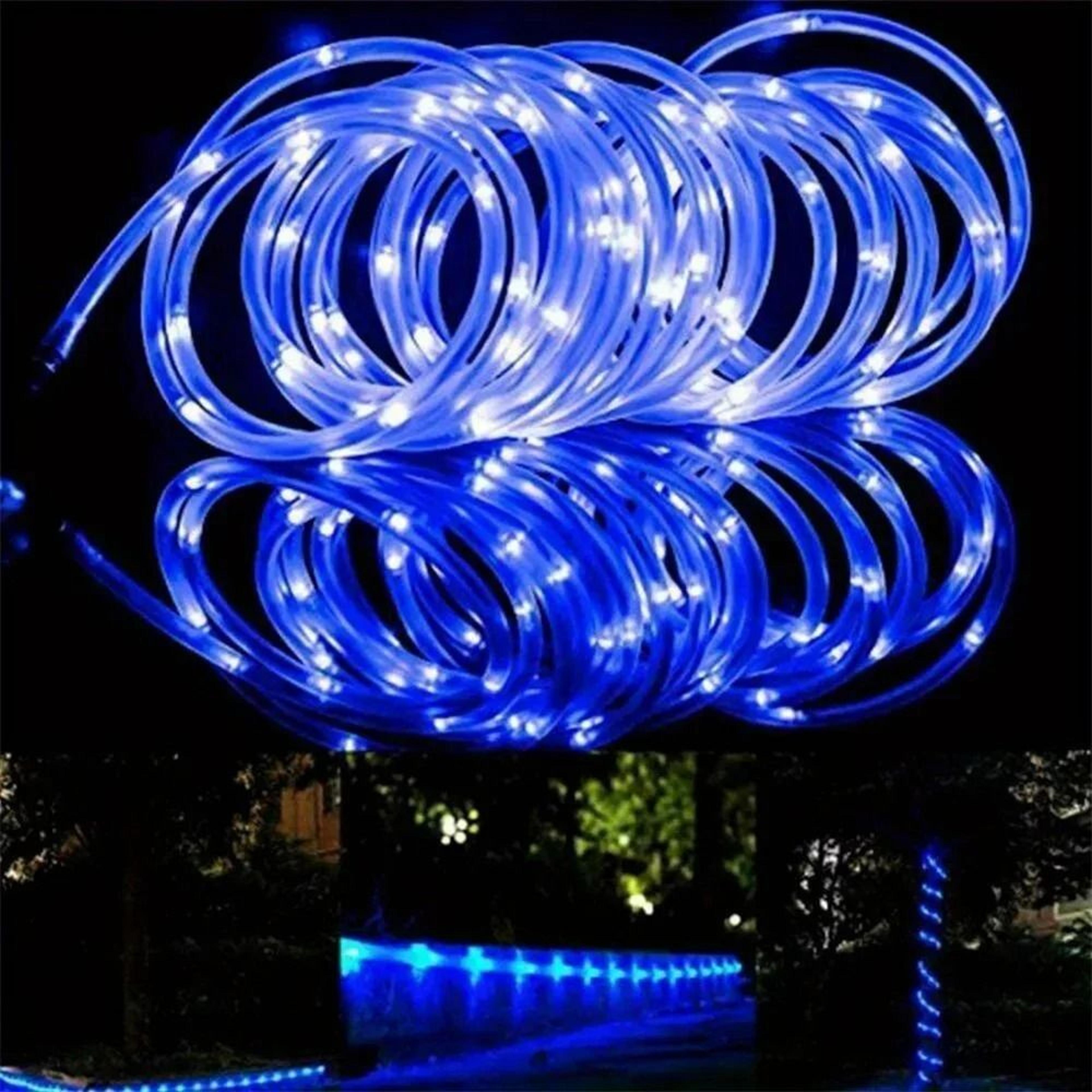 solar blue rope lights for bright garden halloween christmas outdoor decorating