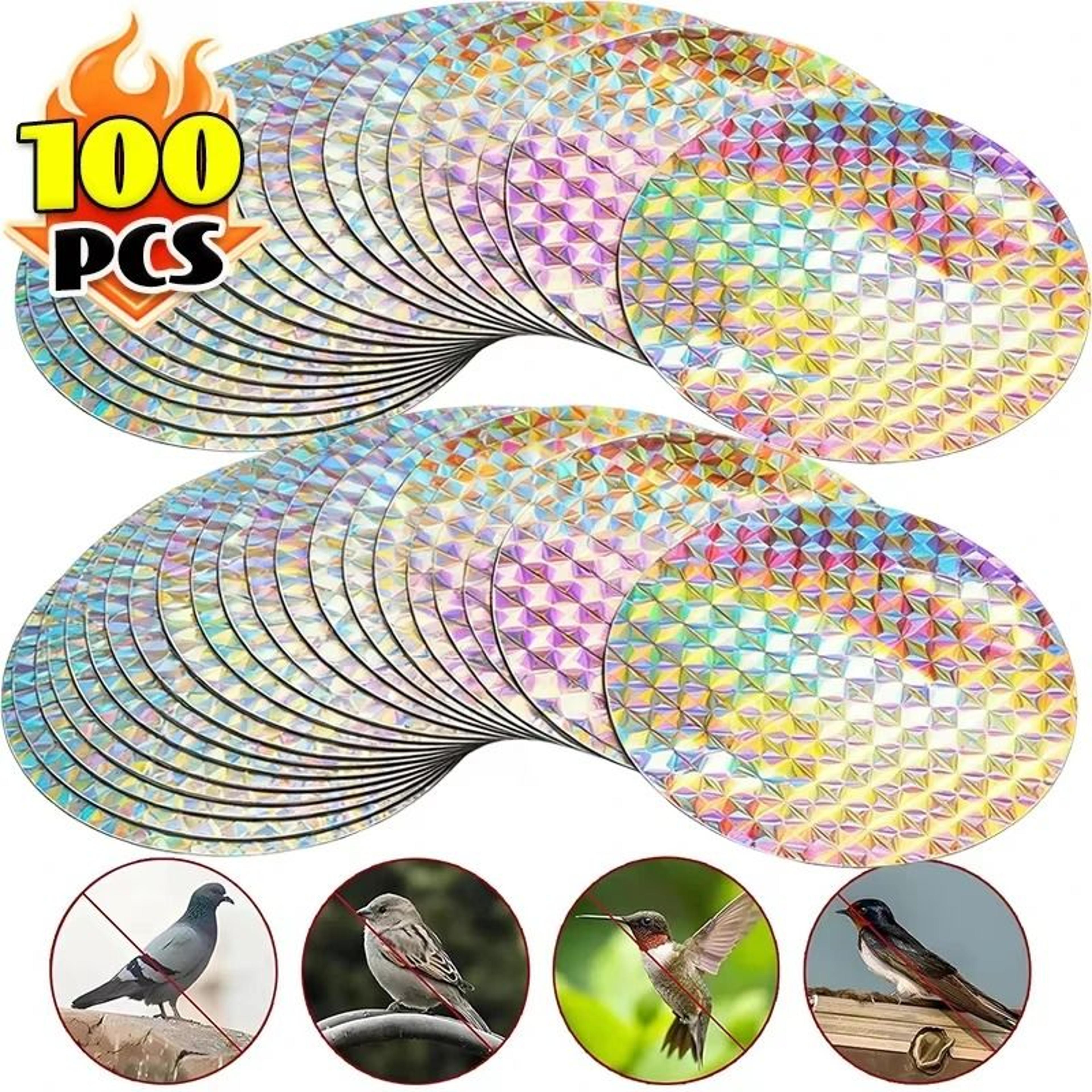 reflective holographic bird deterrent stickers for gardens windows patios and balconies