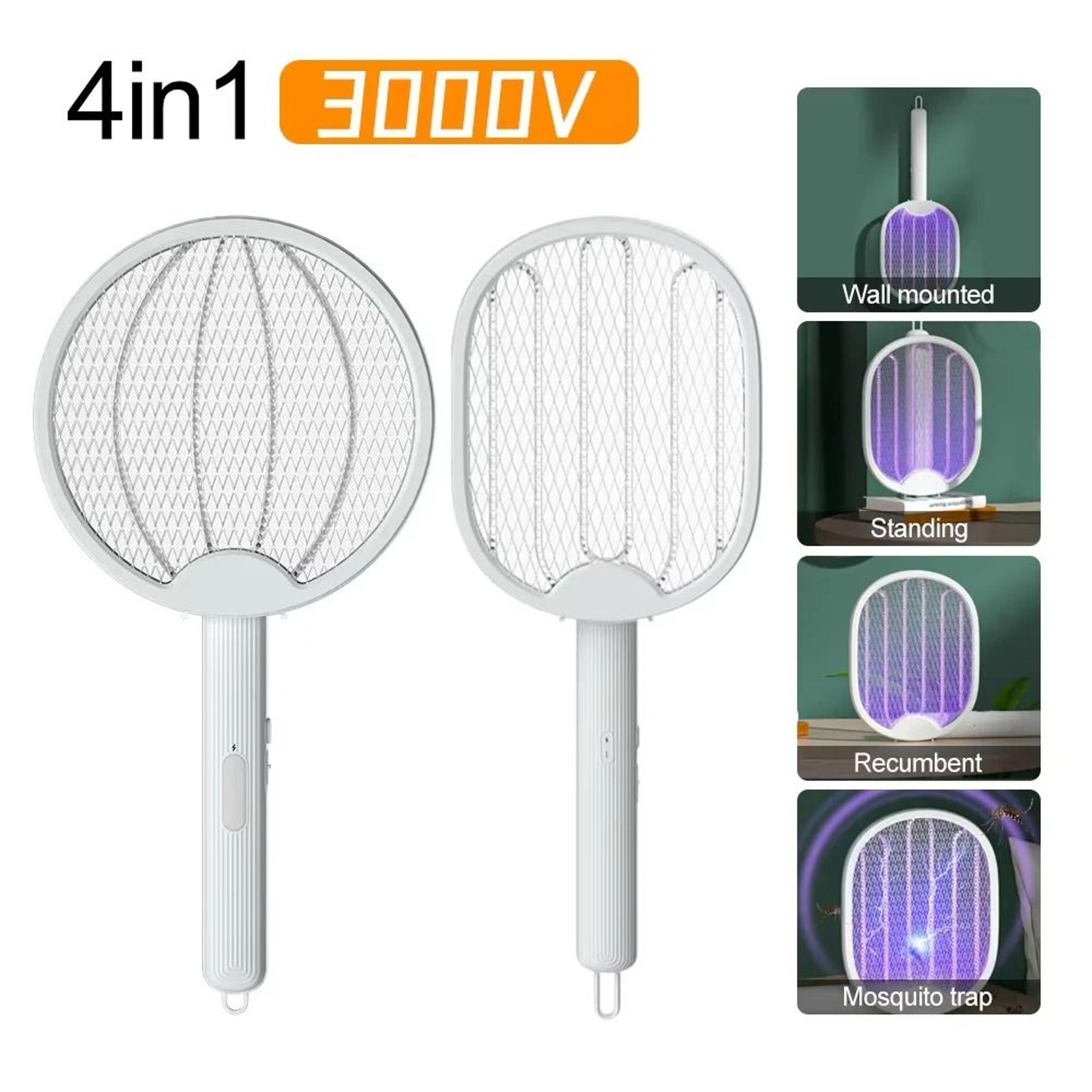 rechargeable foldable mosquito swatter with uv trap for easy pest control