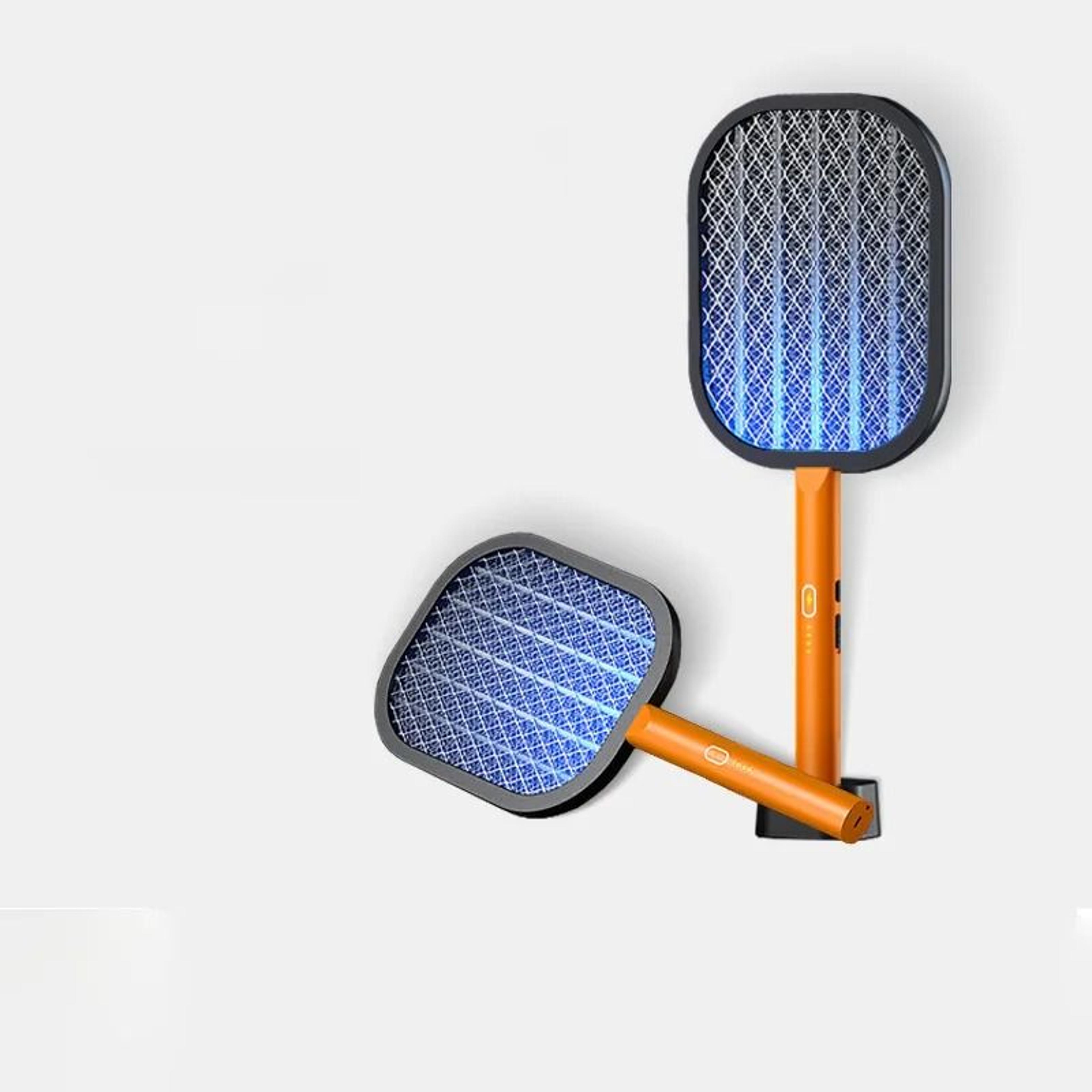 rechargeable two in one mosquito swatter with automatic uv trap light