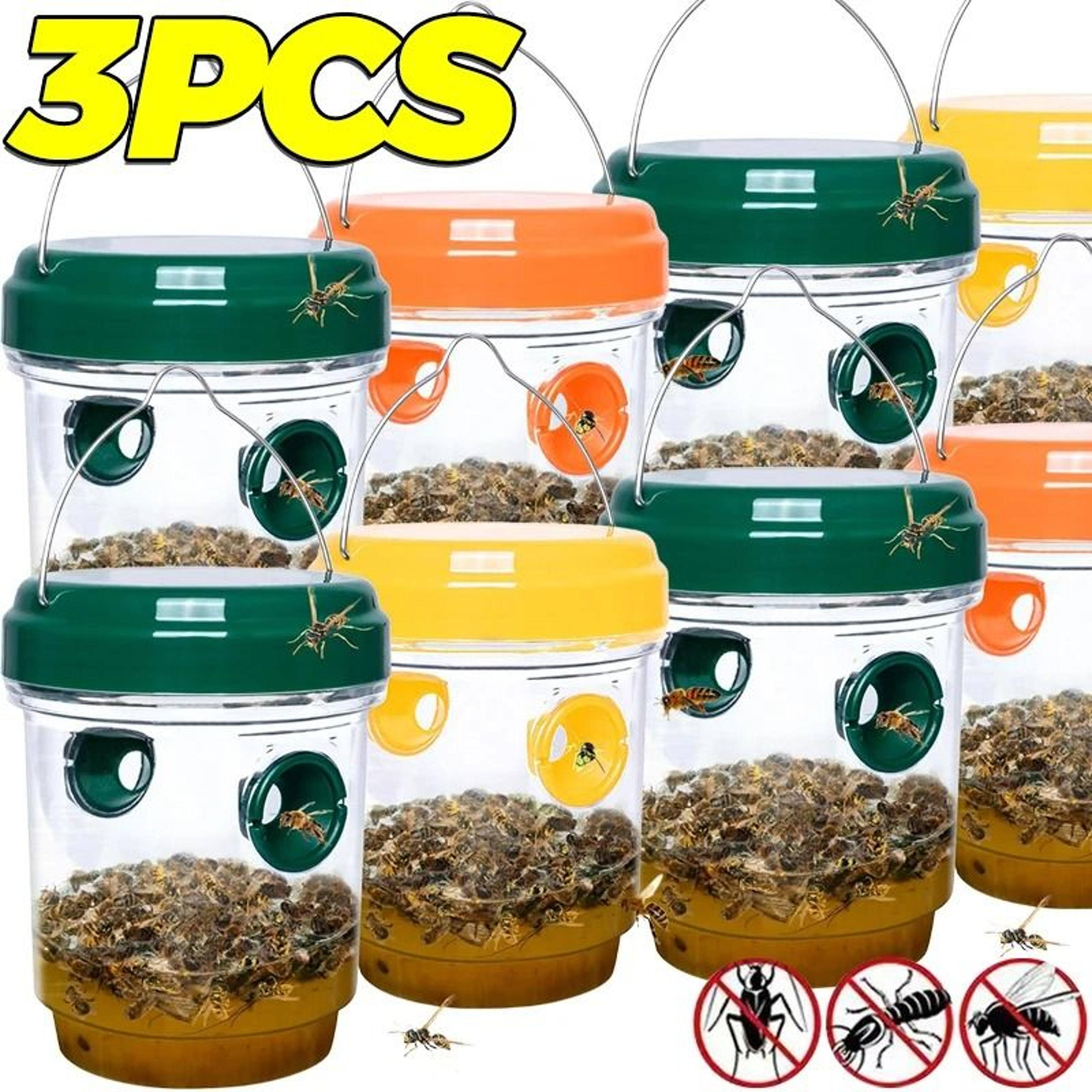 reusable hanging wasp hornet trap for gardens farms patios outdoor protection