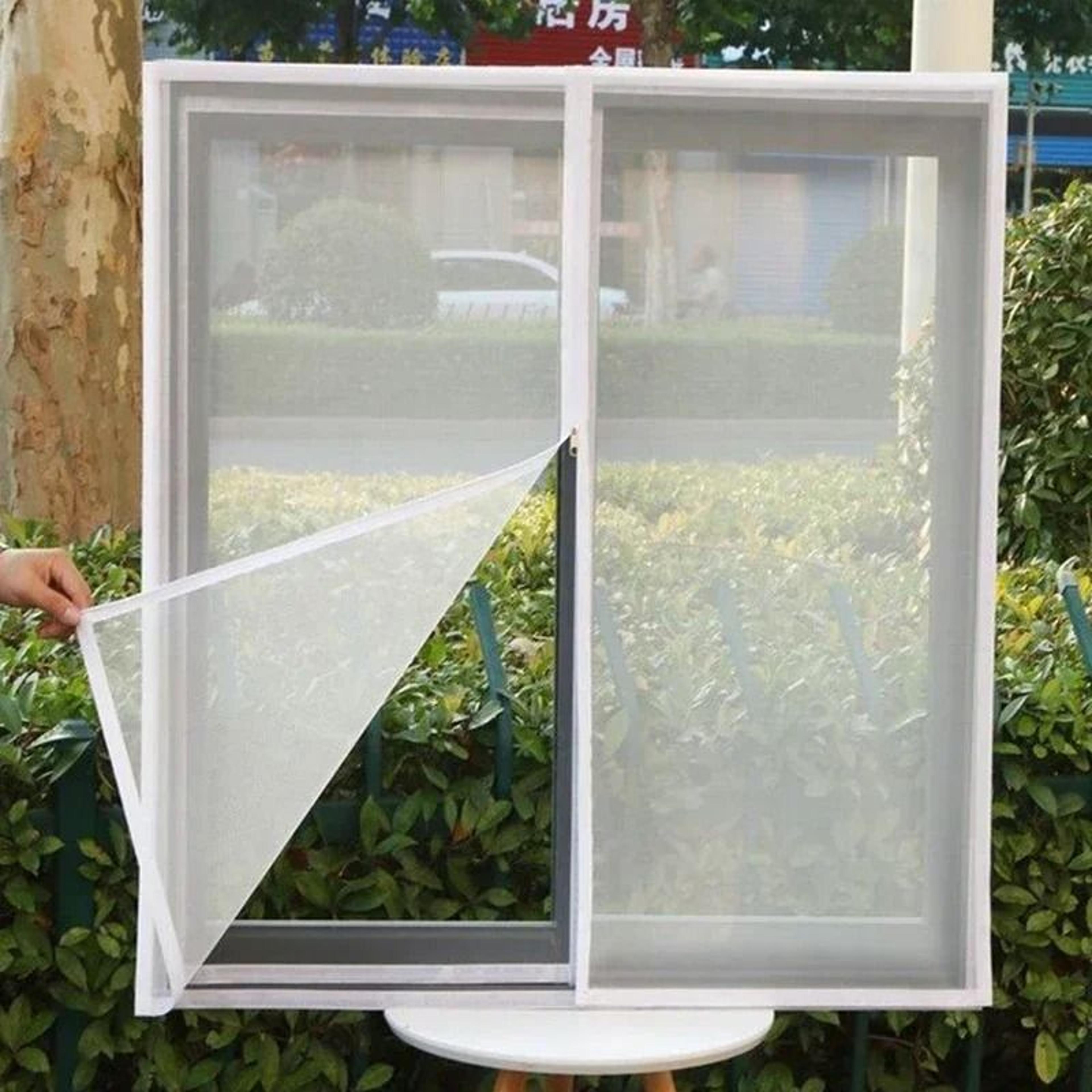 white zipper mosquito window screen for easy no drill bug protection