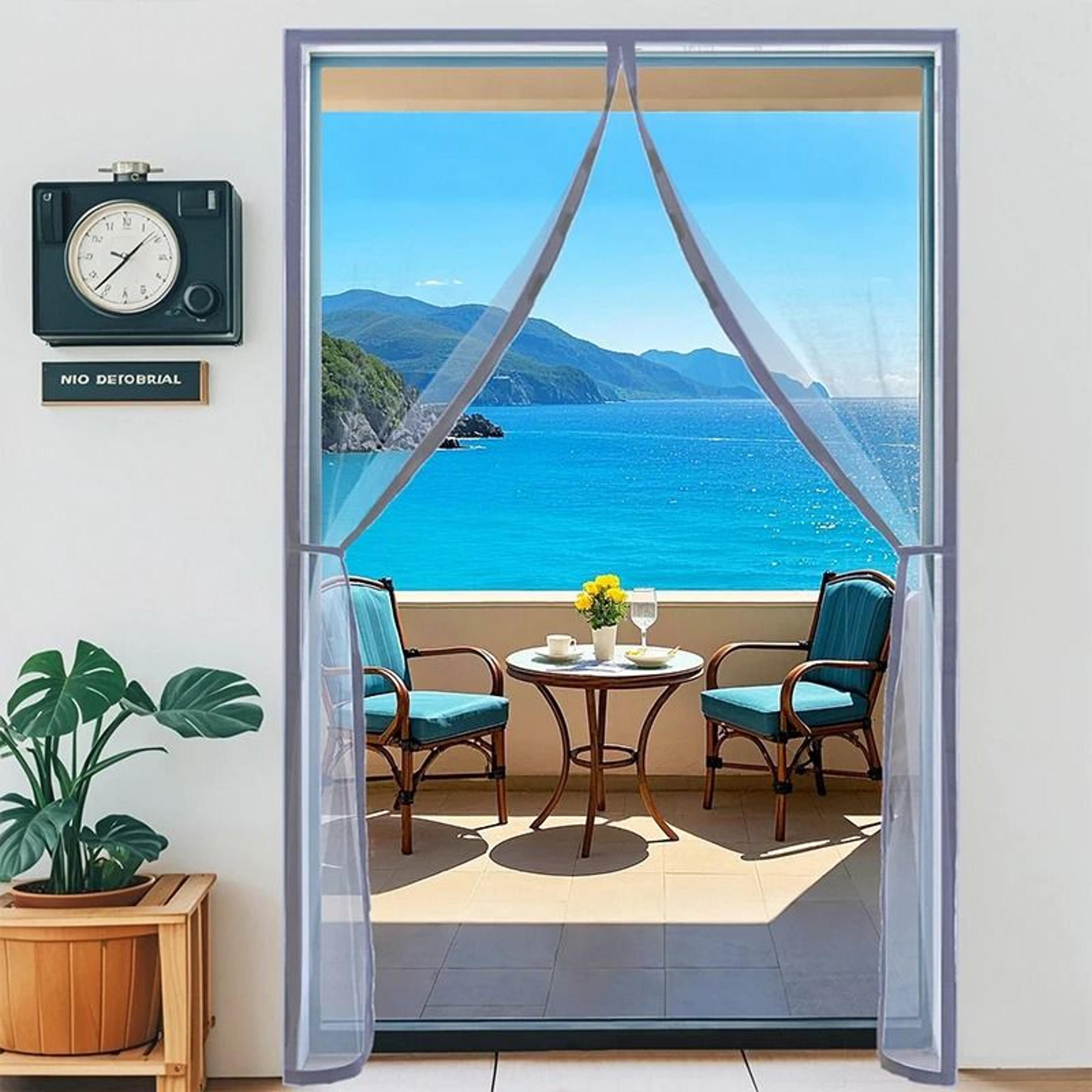 custom fit magnetic mosquito door screen auto closing invisible mesh curtain