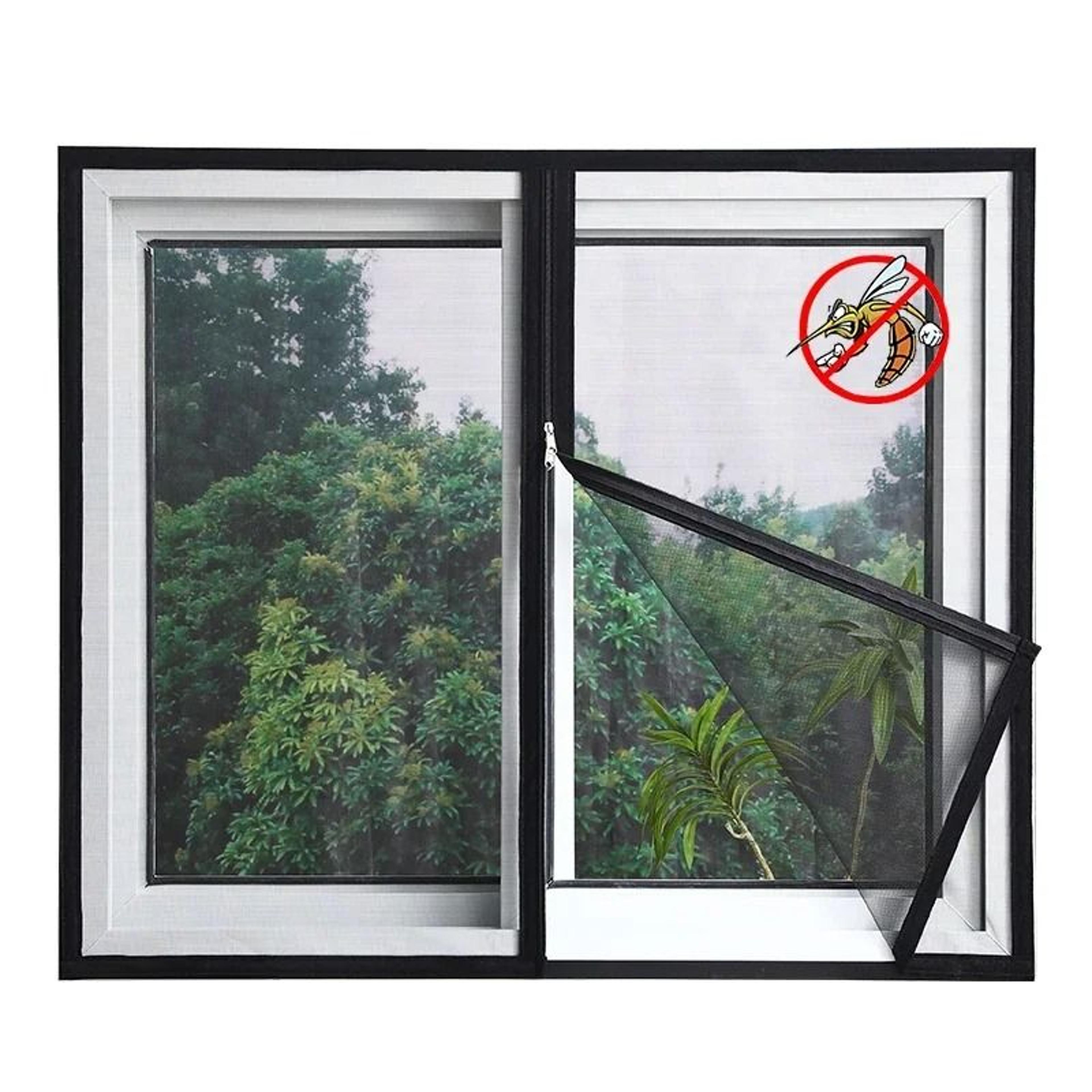 custom zippered window screen for easy fresh air insect protection home