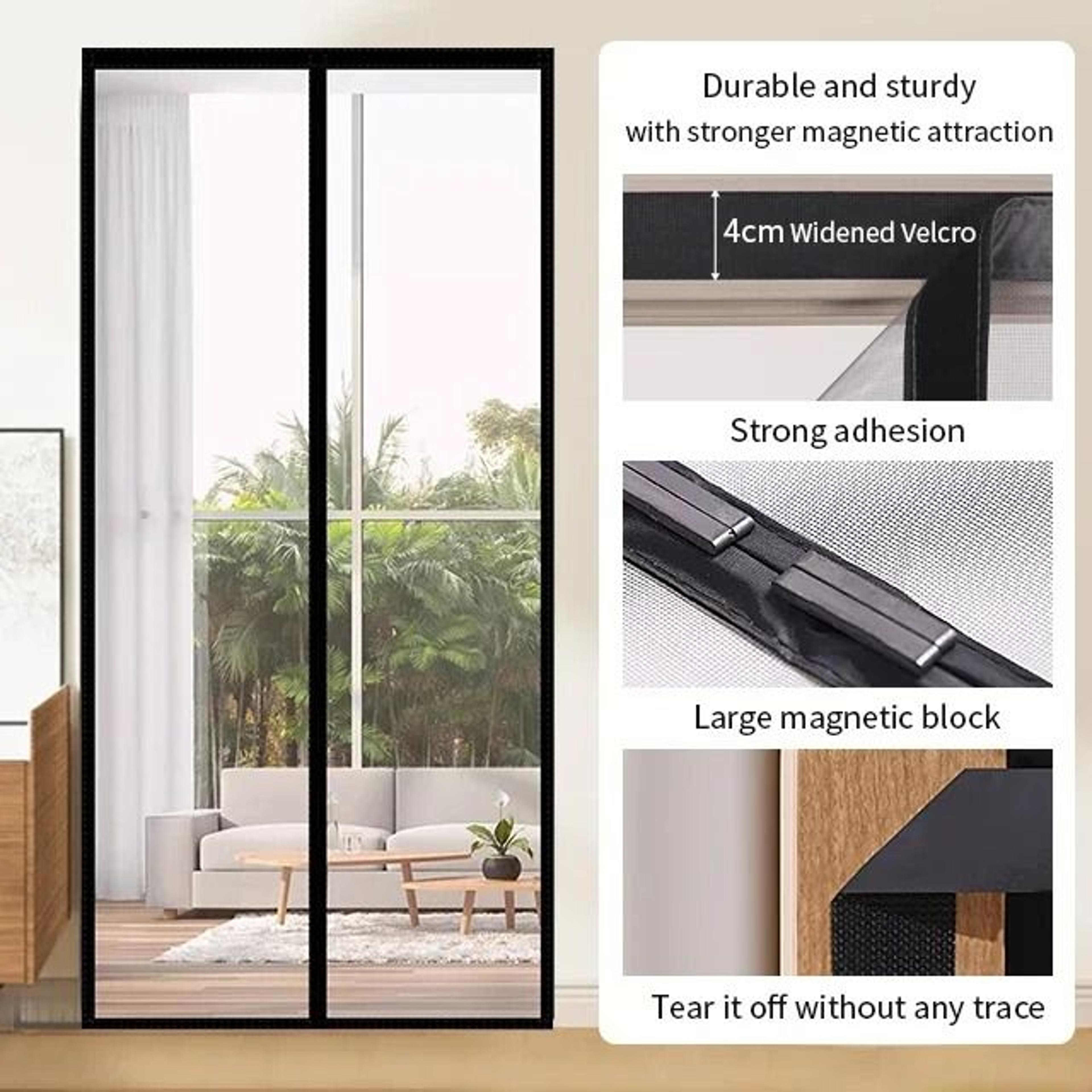 custom magnetic screen door curtain for fresh air and insect protection
