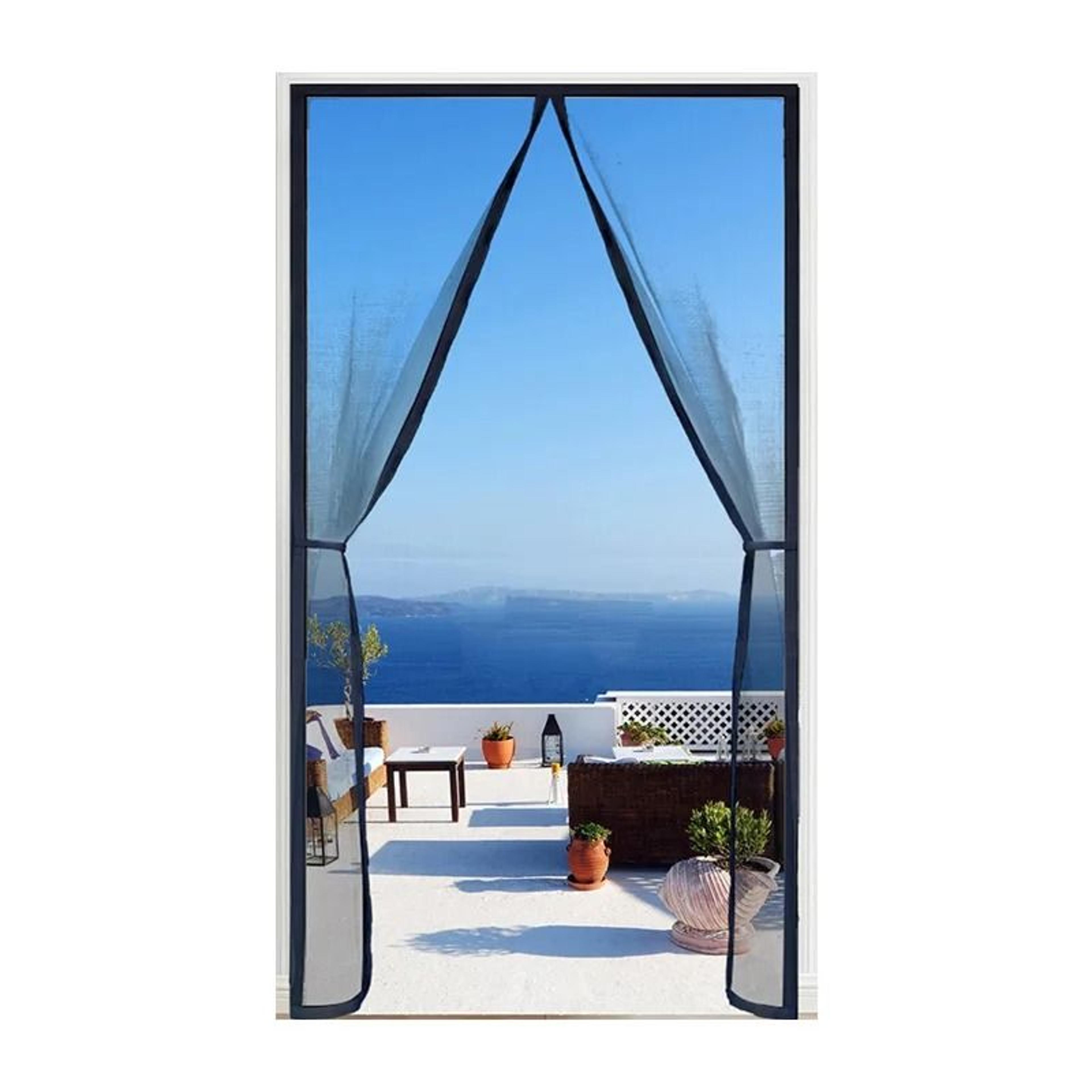 black magnetic screen door for automatic closing and easy insect protection