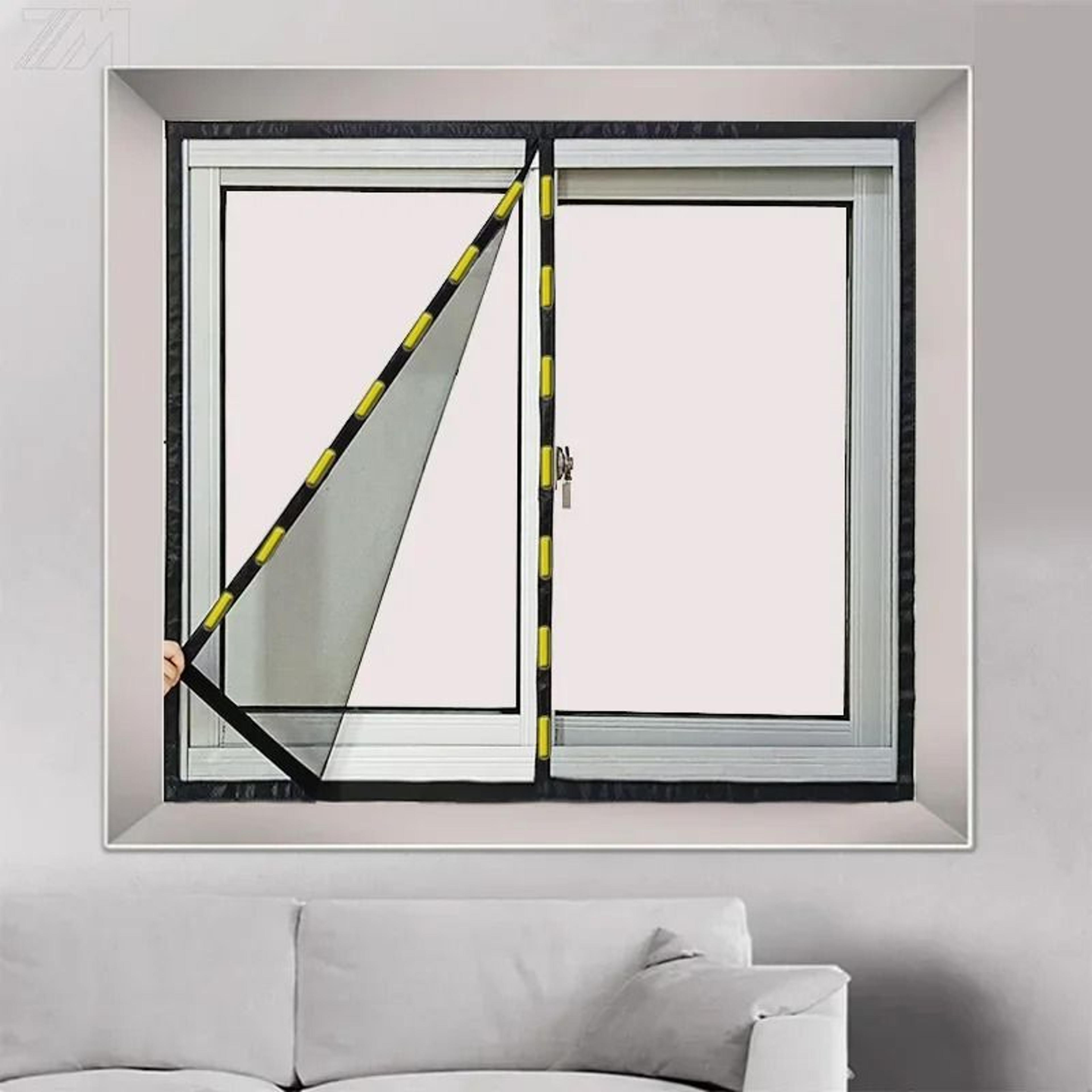 invisible magnetic window screen keeps mosquitoes out while fresh air flows